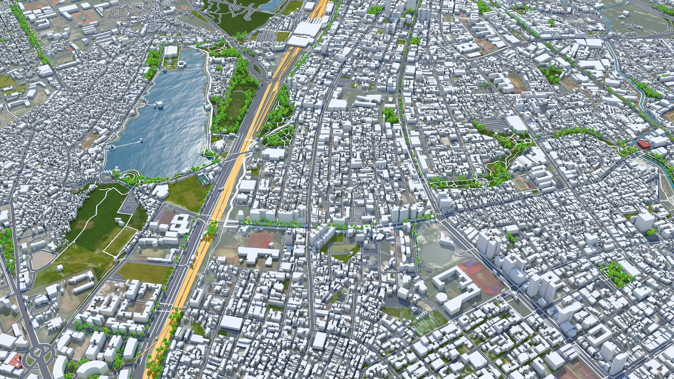 Kaohsiung city Taiwan 3d model 50km