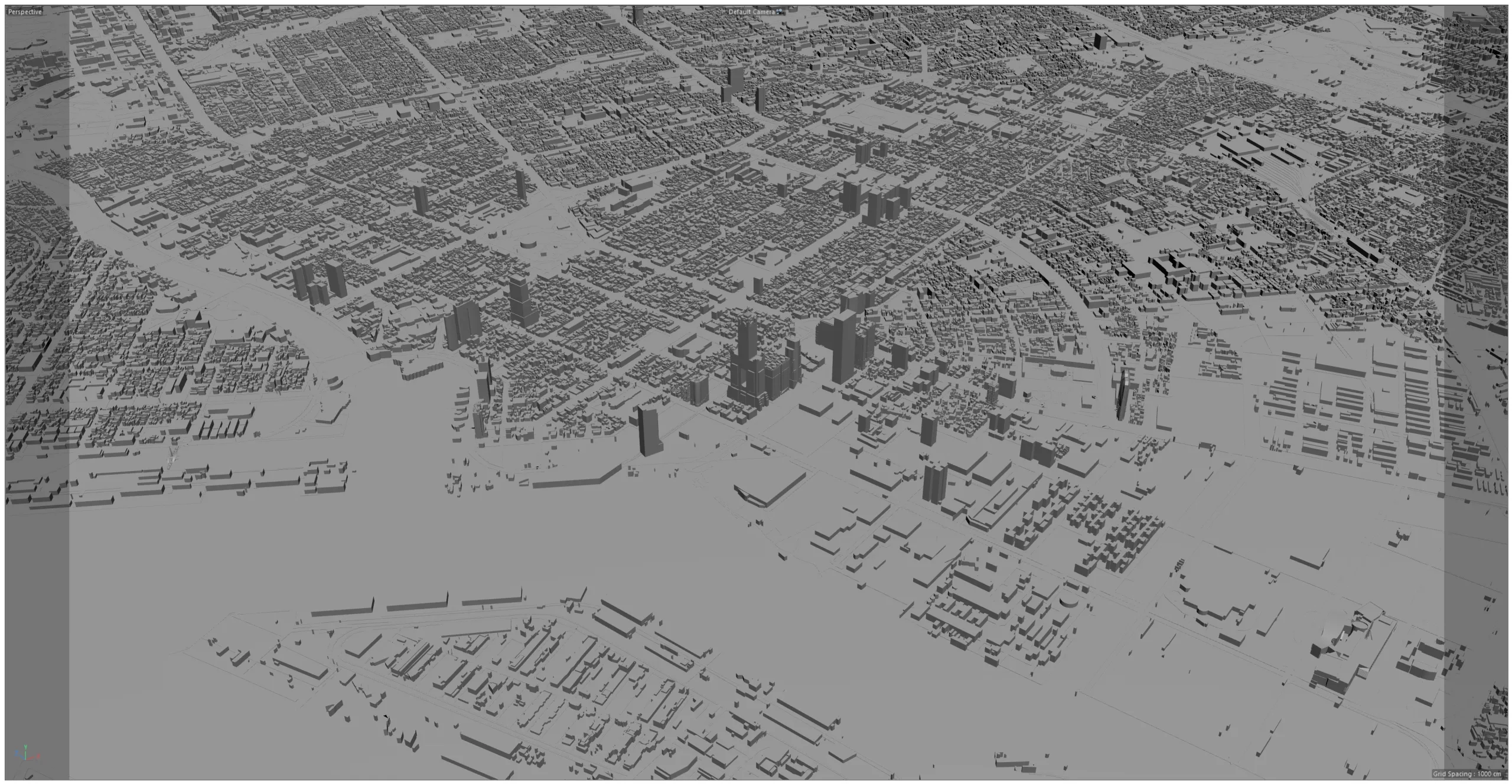 Kaohsiung city Taiwan 3d model 50km