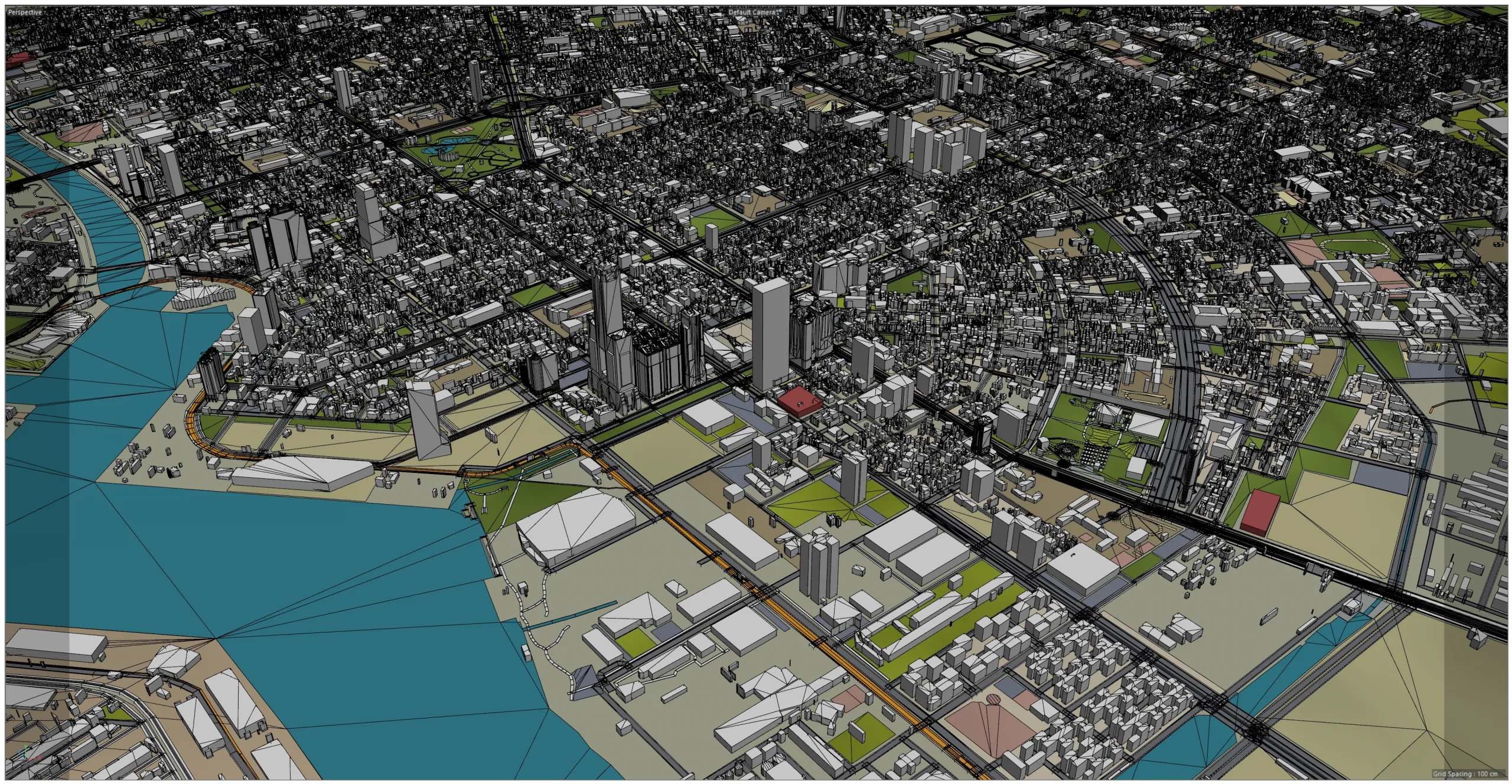 Kaohsiung city Taiwan 3d model 50km