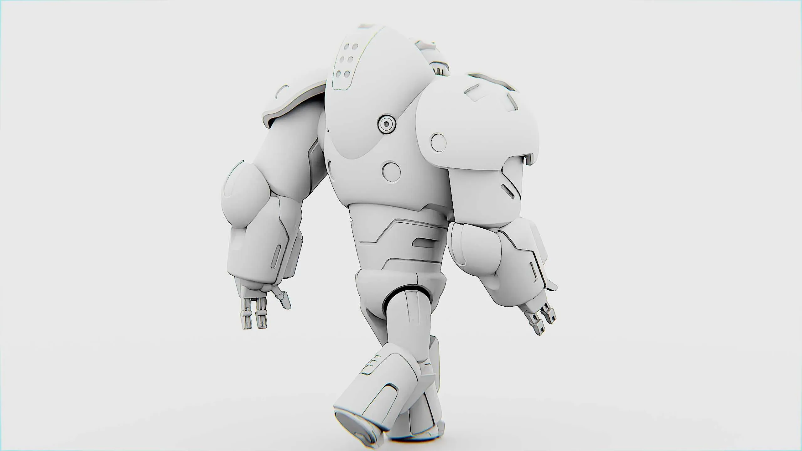 COMBAT DROID M-3000 Auto-Rig Pro Rigged For Mixamo, Unreal Engine, Unity