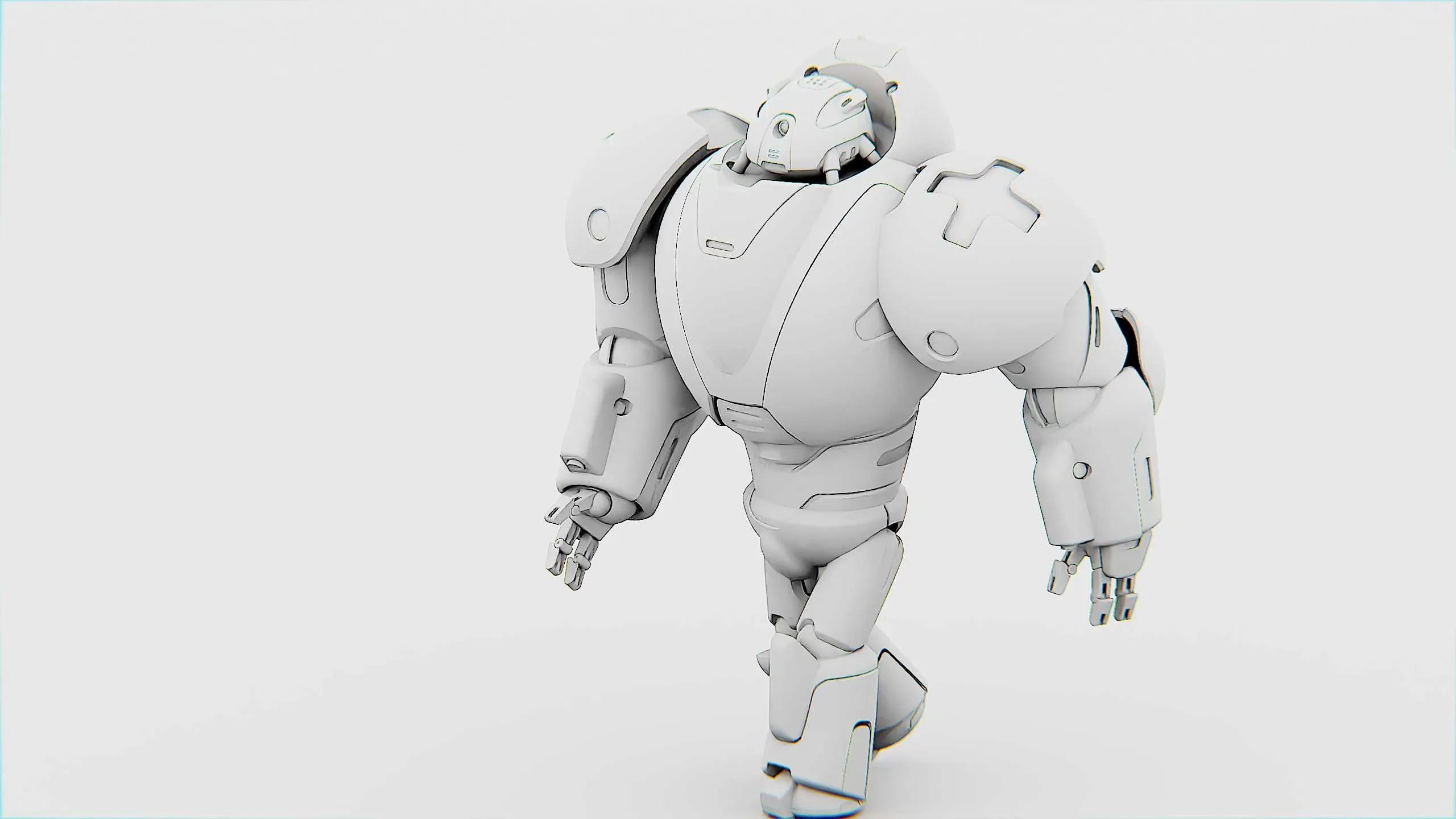 COMBAT DROID M-3000 Auto-Rig Pro Rigged For Mixamo, Unreal Engine, Unity
