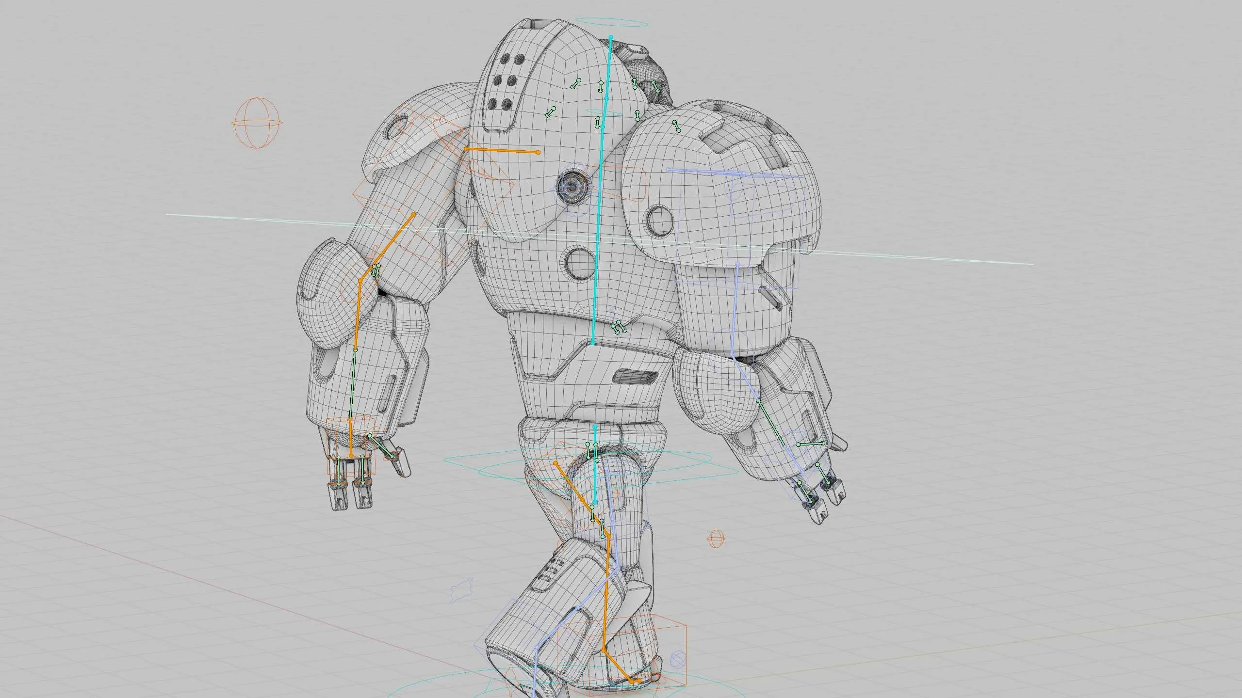 COMBAT DROID M-3000 Auto-Rig Pro Rigged For Mixamo, Unreal Engine, Unity