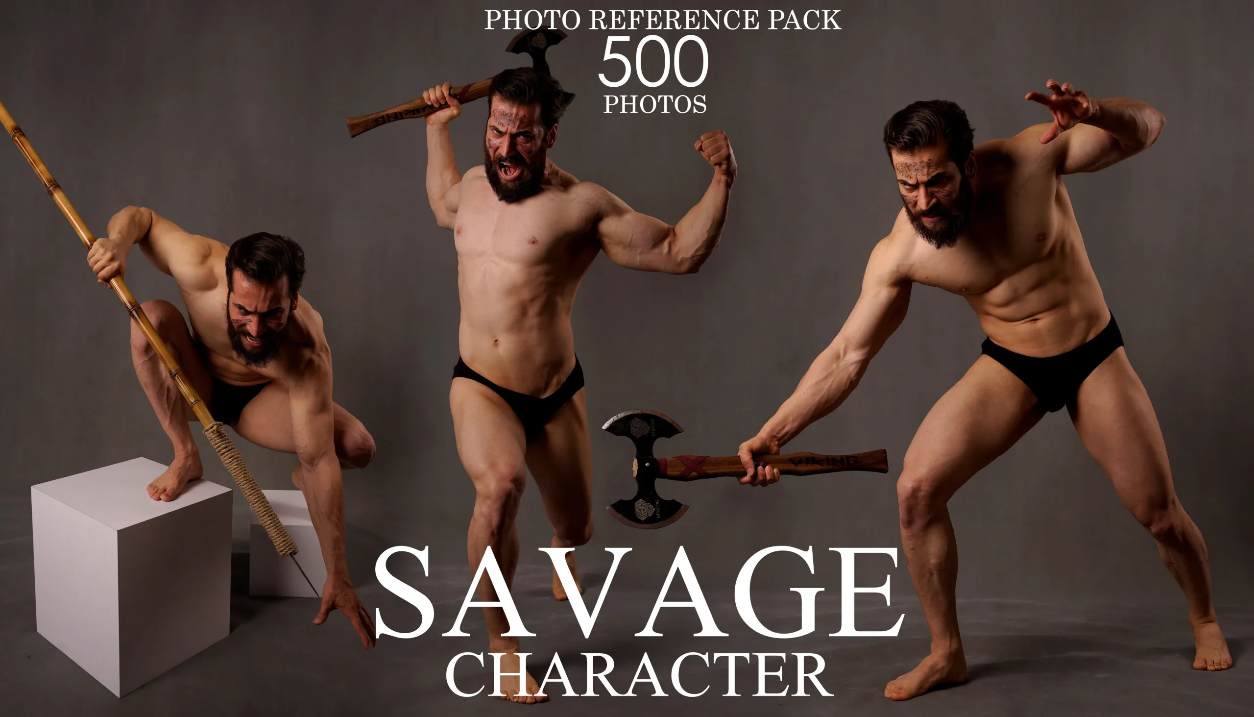 Savage Character Photo Reference Pack . 500+ JPGES