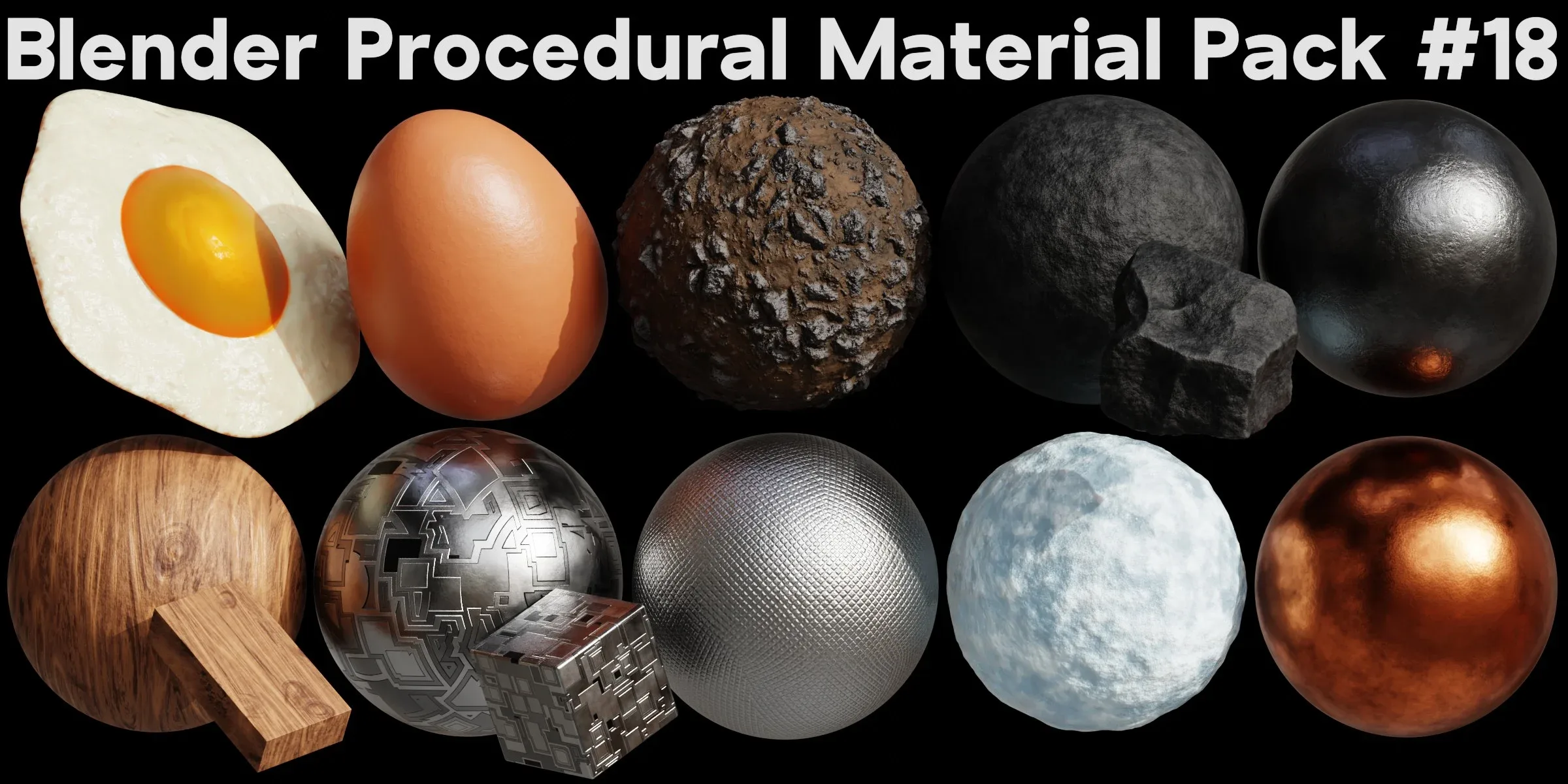 Blender Procedural Material Pack #18