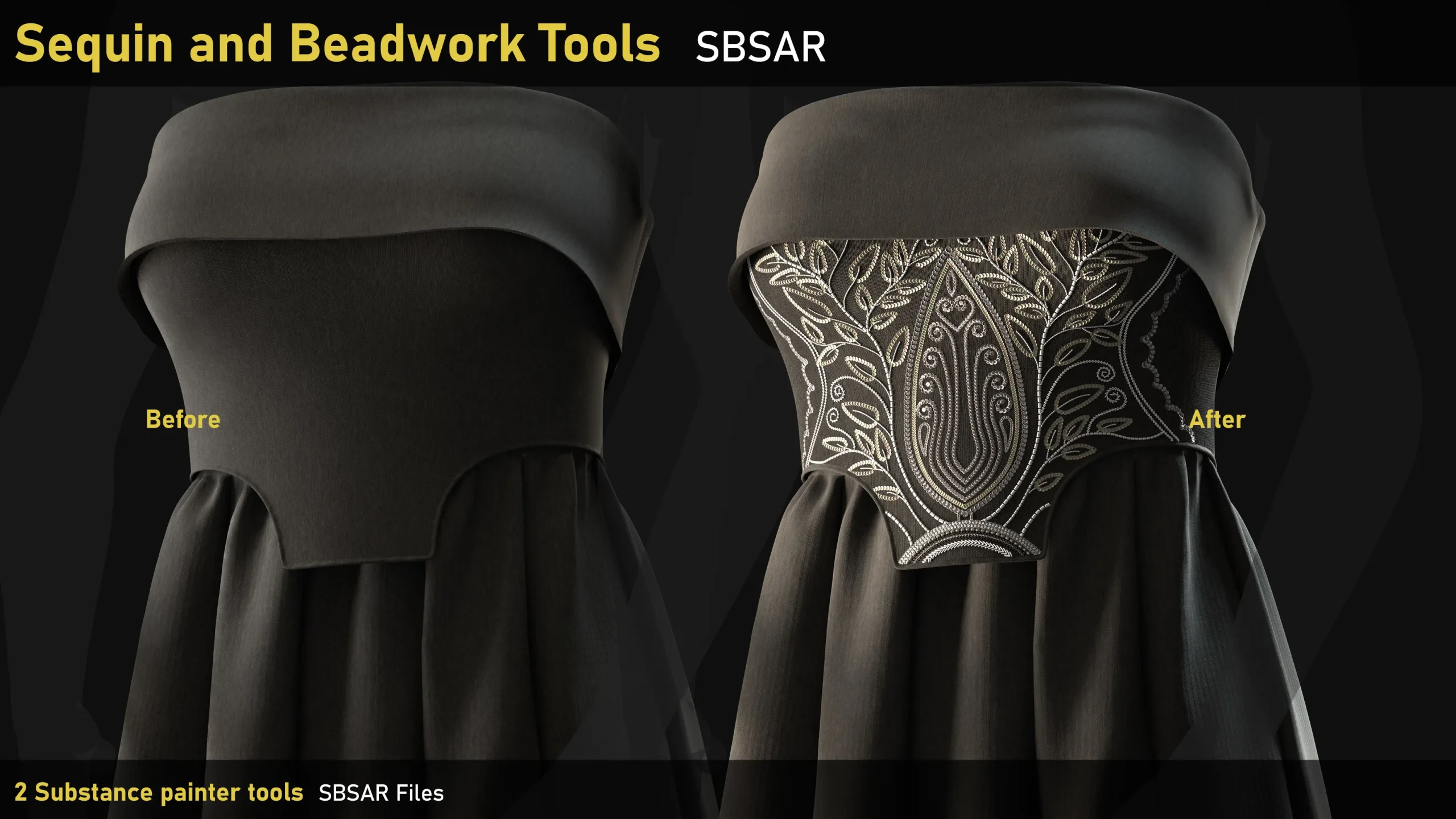 Sequin and Beadwork Tools-Substance Painter