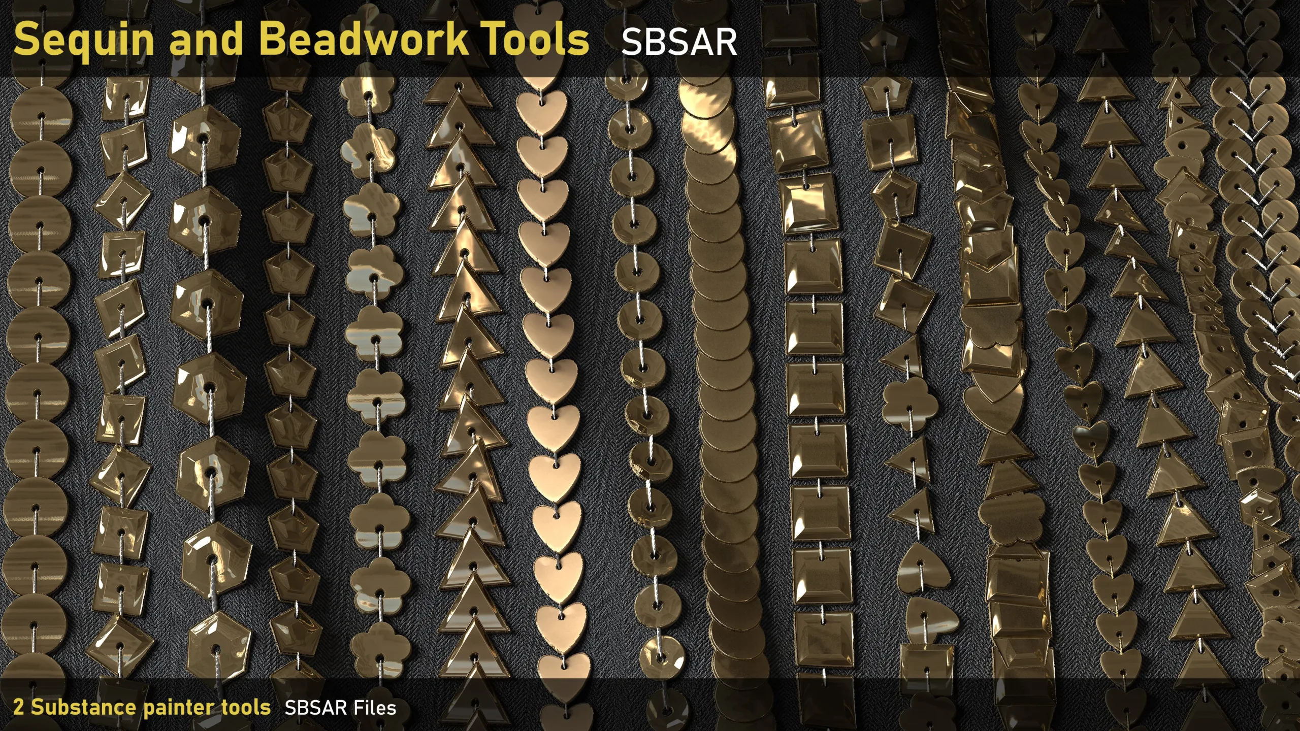 Sequin and Beadwork Tools-Substance Painter