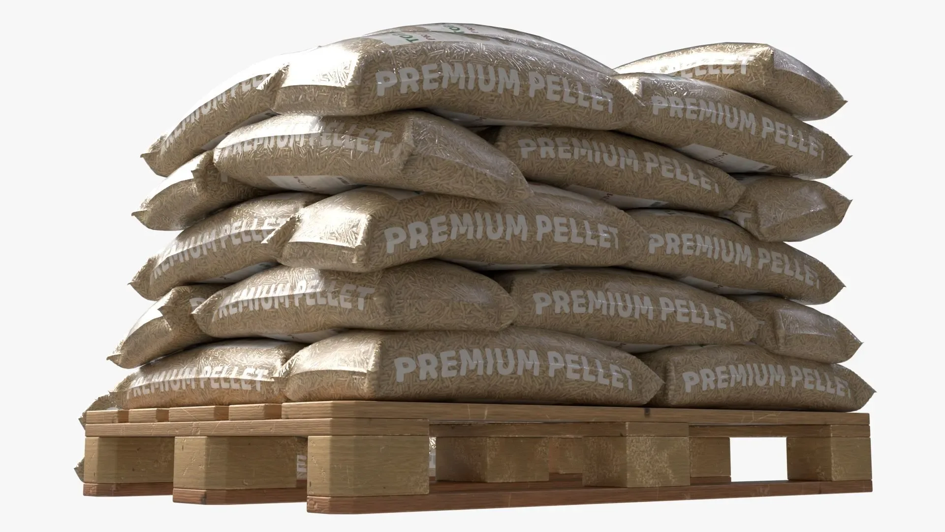 Pellet fuel sacks