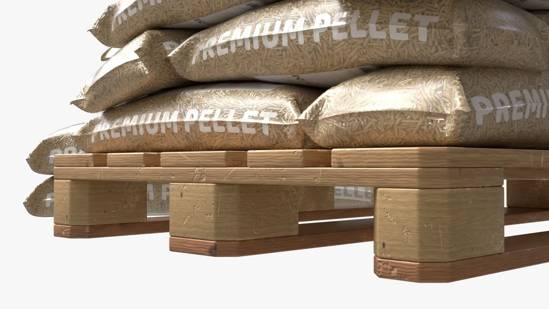 Pellet fuel sacks