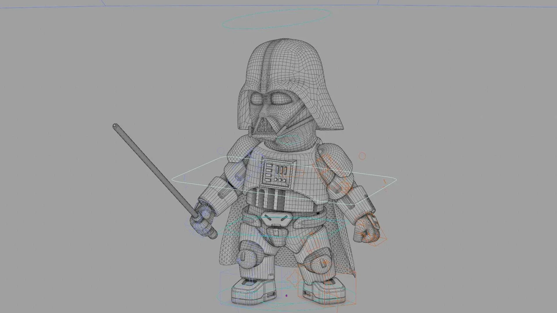 Toon Vader-B Auto-Rig Pro Rigged For Mixamo, Unreal Engine-Unity