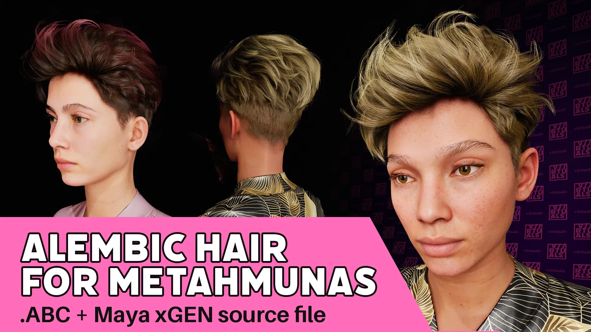 Hair for Metahumans - NIA - Alembic Hair Asset for UnrealEngine5