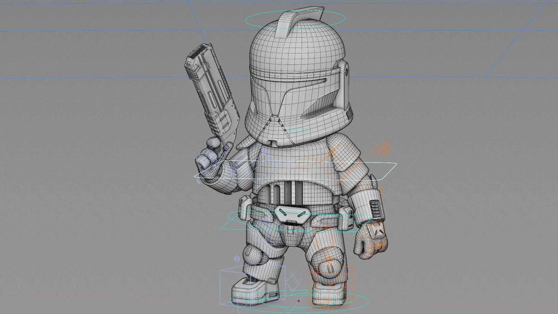 Imperial Trooper -B Auto-Rig Pro Rigged For Mixamo, Unreal Engine Unity