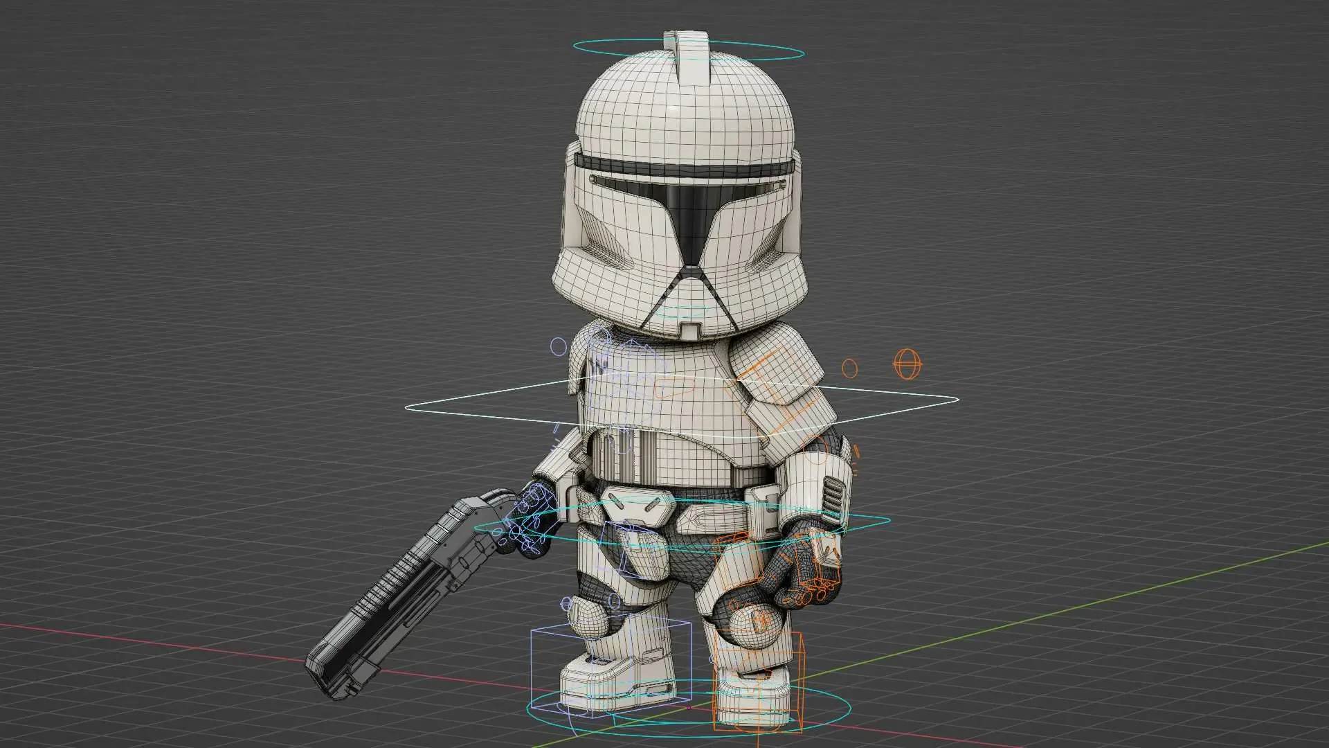 Imperial Trooper -B Auto-Rig Pro Rigged For Mixamo, Unreal Engine Unity