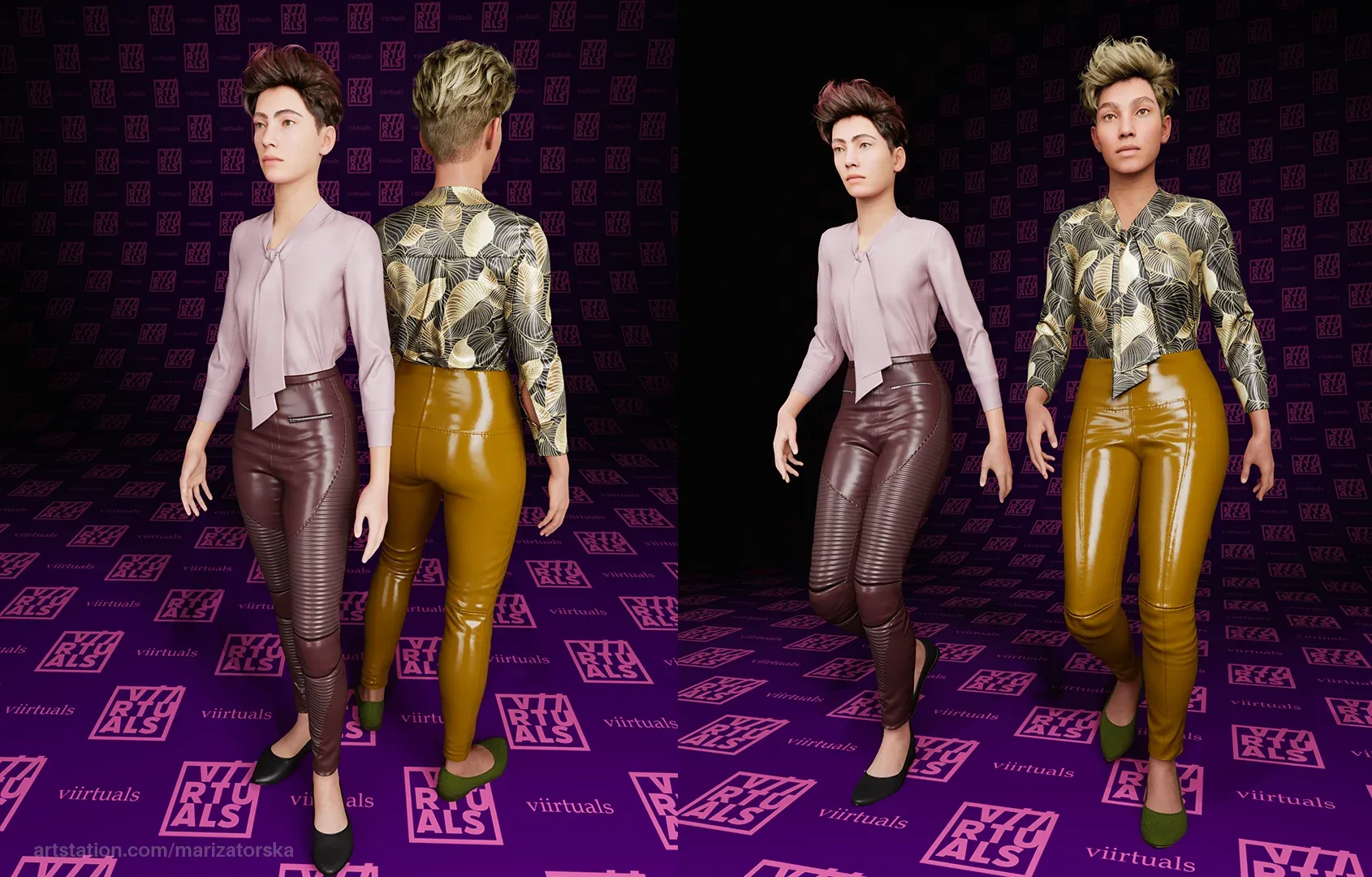 Clothes for Metahumans, Rigged - UnrealEngine5 - "NIA" Female Urban Casual Chic