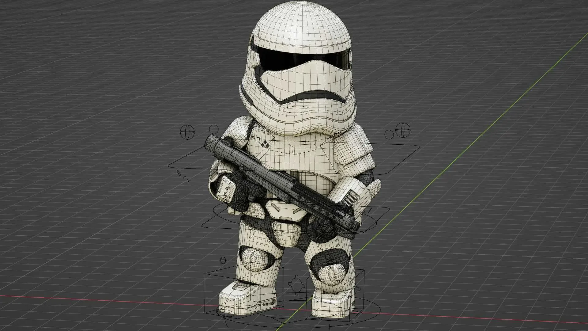 Imperial Trooper Auto-Rig Pro Rigged For Mixamo, Unreal Engine Unity