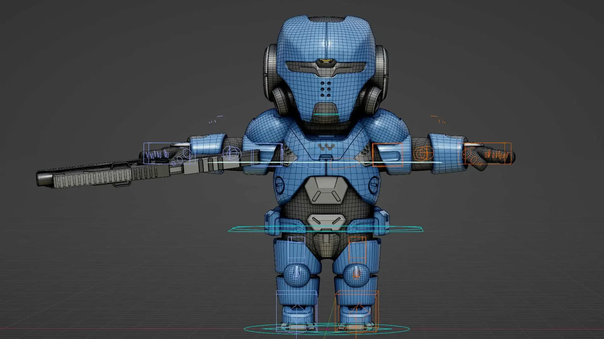 Toon Trooper Eliot Auto-Rig Pro Rigged For Mixamo, Unreal Engine -Unity