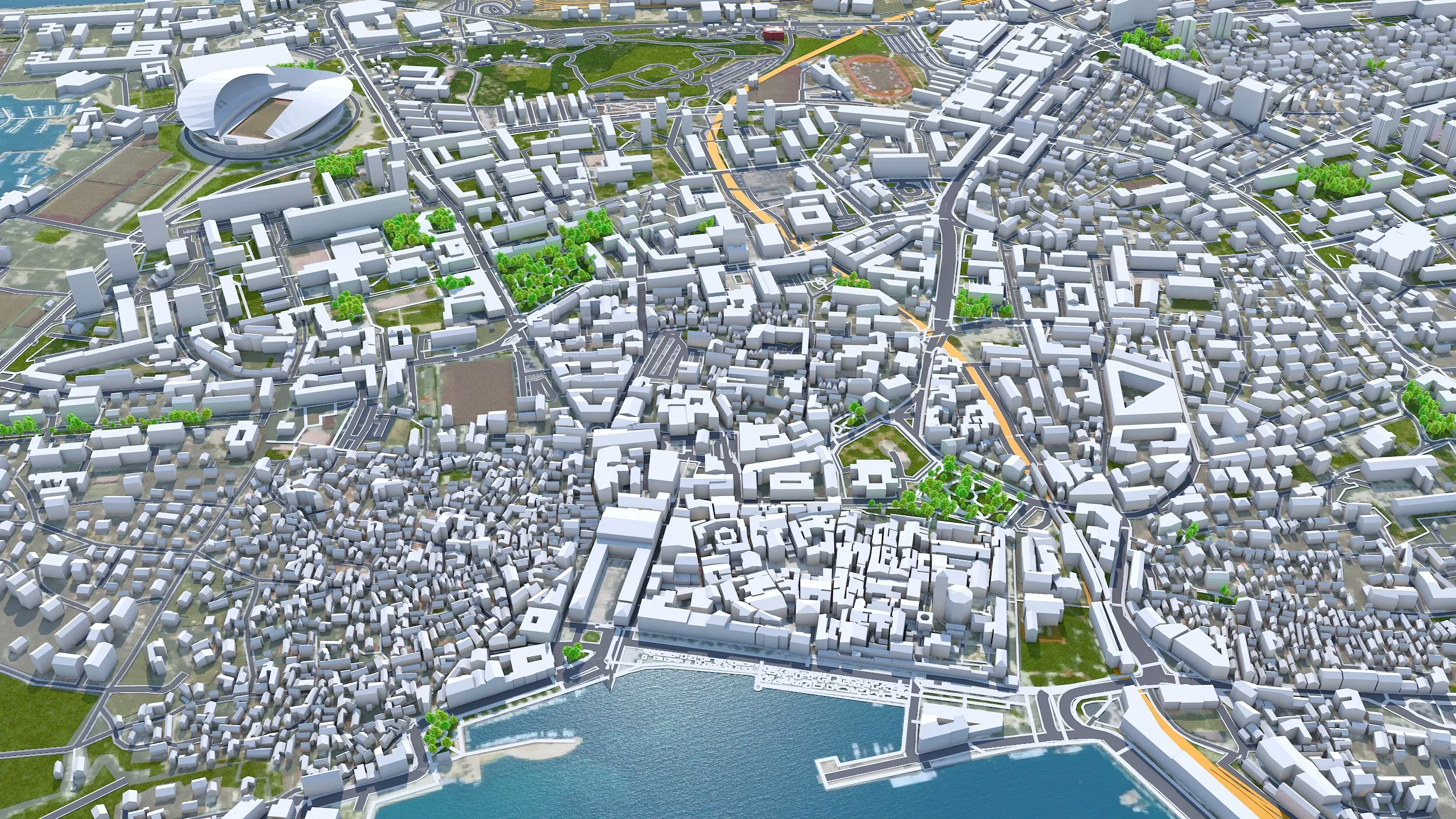 Split City Croatia 3D Model 20km