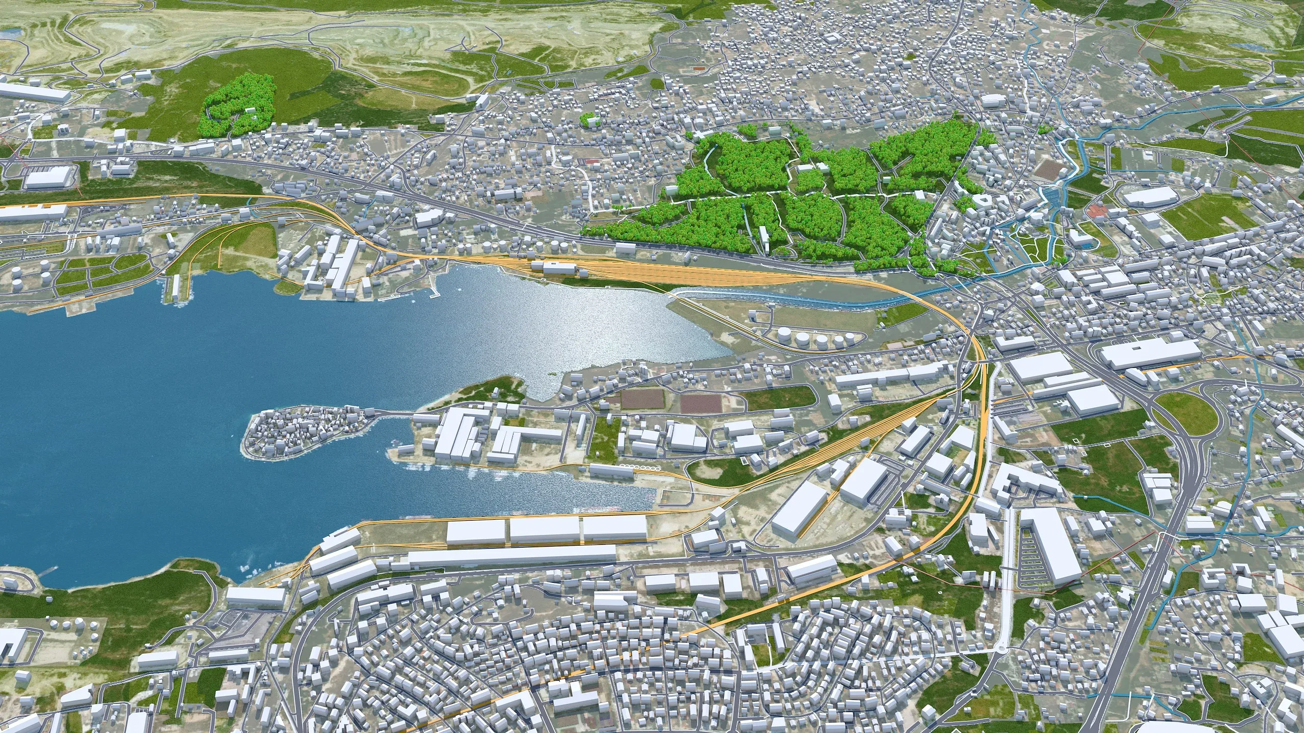 Split City Croatia 3D Model 20km