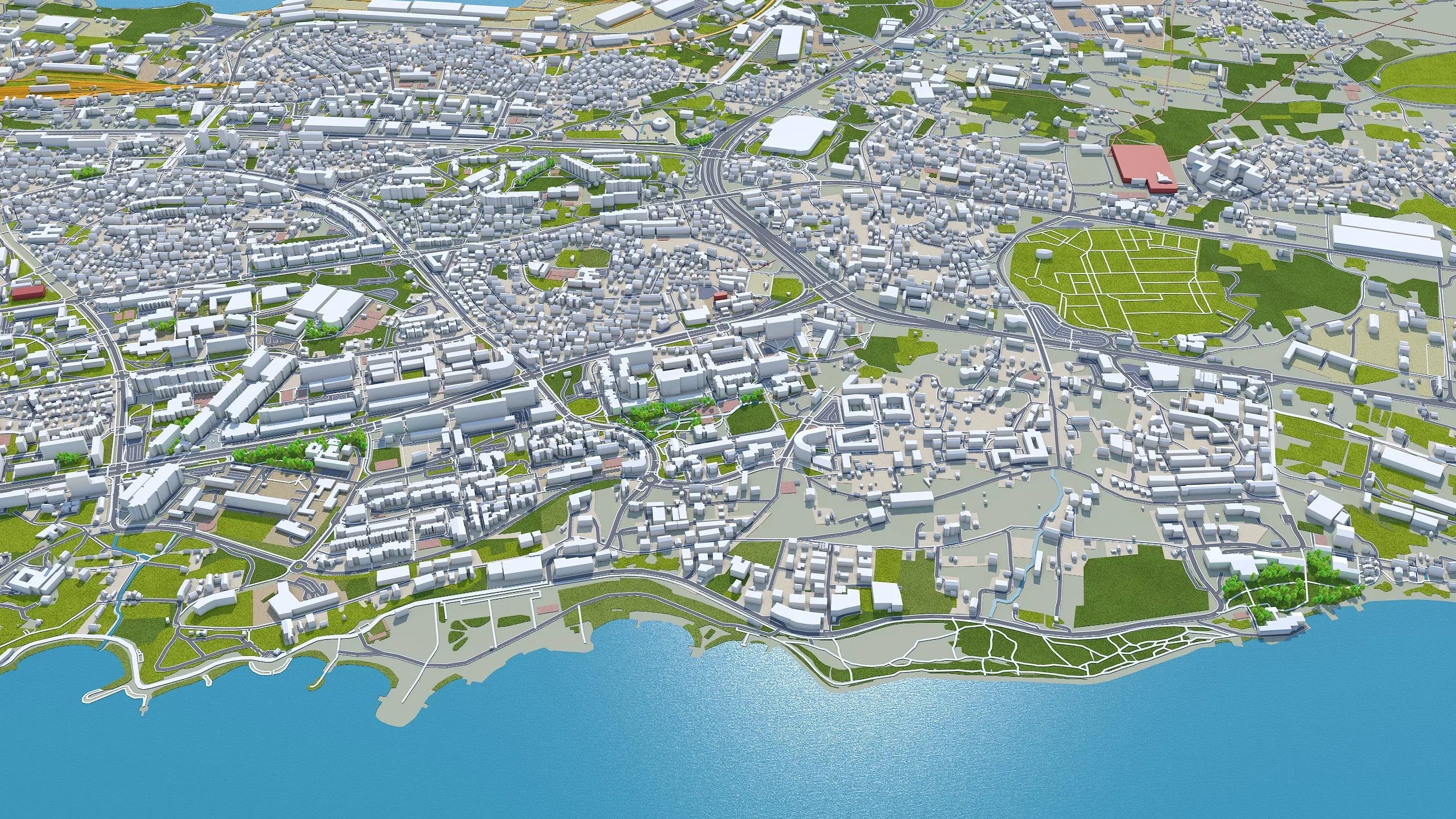 Split City Croatia 3D Model 20km