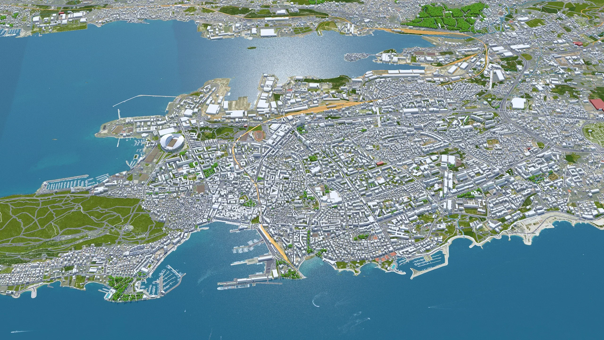 Split City Croatia 3D Model 20km