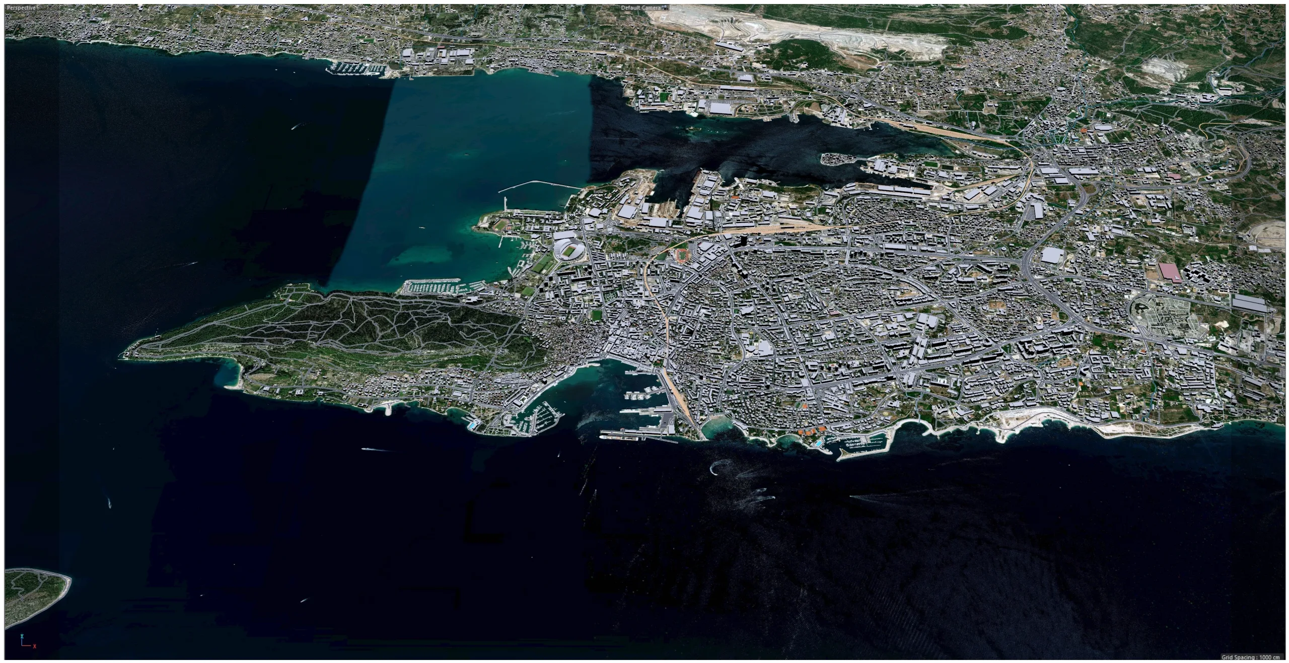 Split City Croatia 3D Model 20km