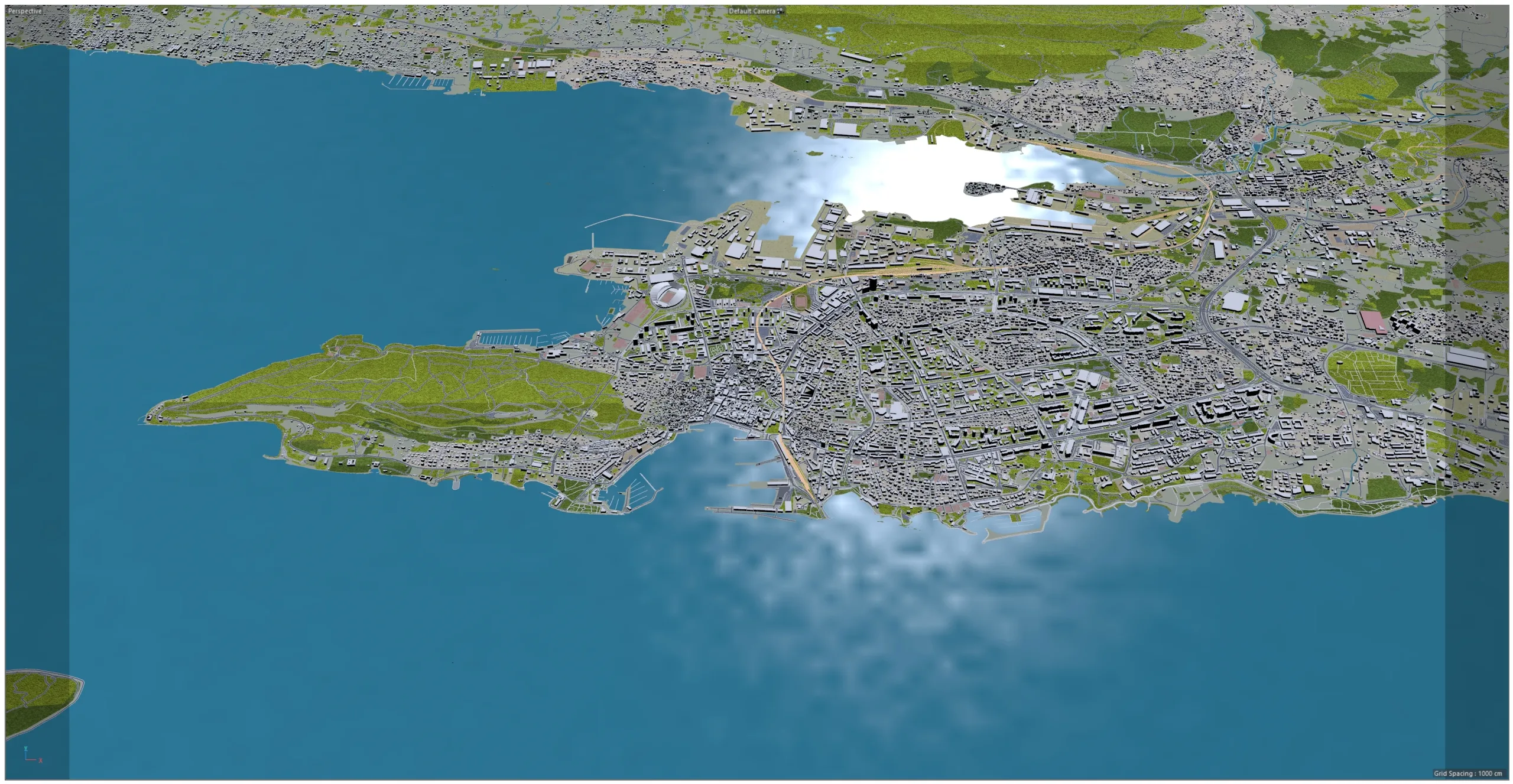 Split City Croatia 3D Model 20km