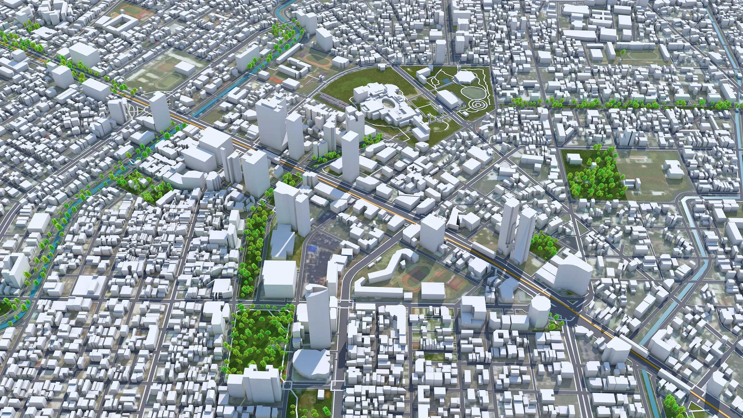 Taichung City Taiwan 3D Model 120km