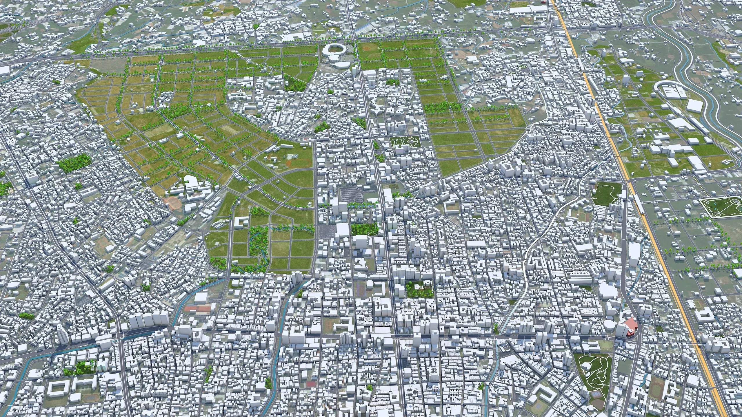 Taichung City Taiwan 3D Model 120km