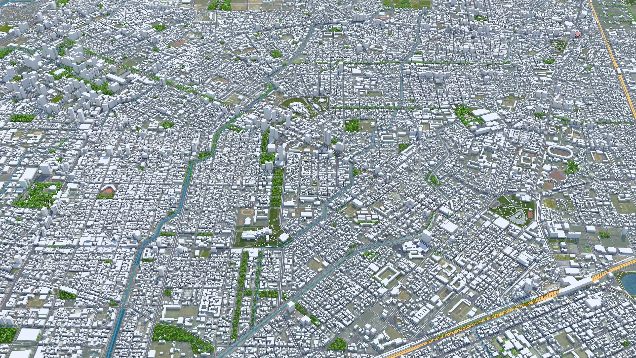 Taichung City Taiwan 3D Model 120km