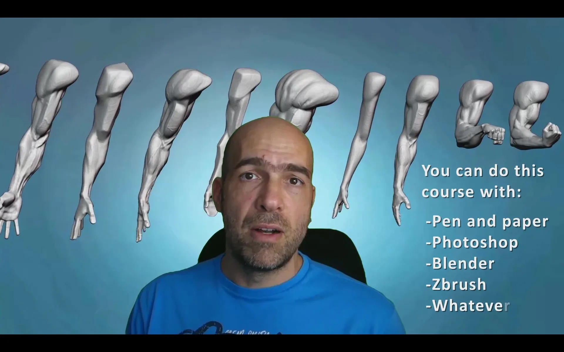 Arm and hand anatomy exercises course