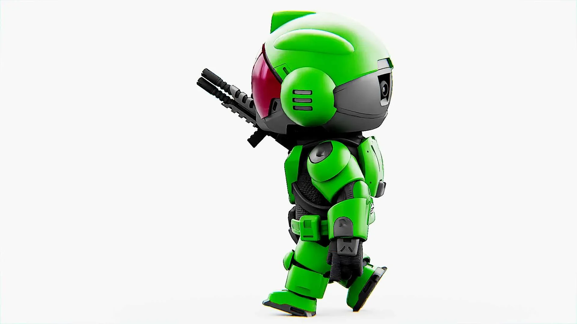 Toon Trooper Bcc-4 Auto-Rig Pro Rigged For Mixamo, Unreal Engine -Unity