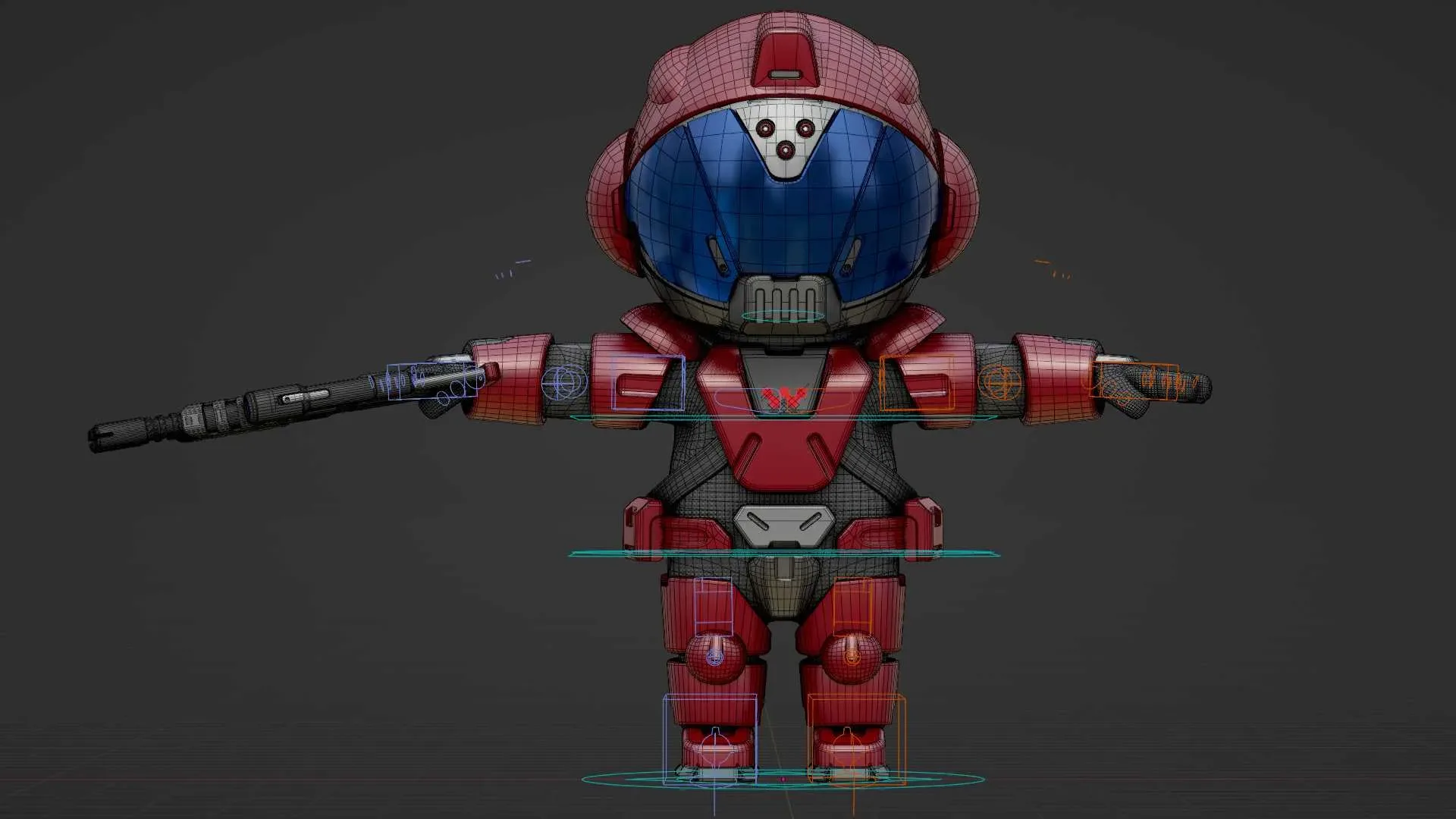 Toon Trooper Bcc-4 Auto-Rig Pro Rigged For Mixamo, Unreal Engine -Unity