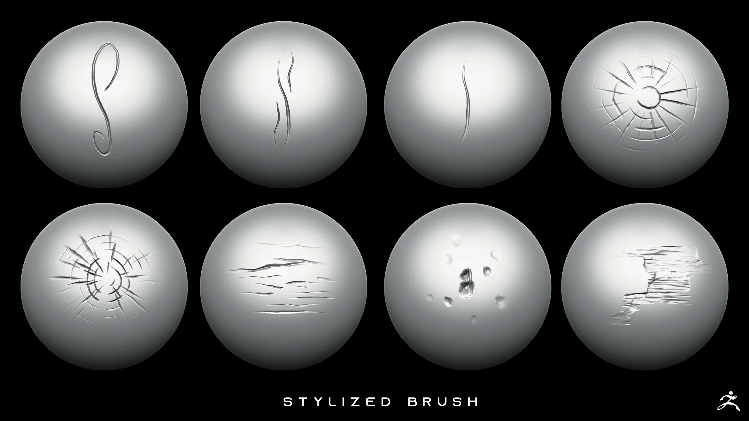 90 Stylized Brushes/Alphas