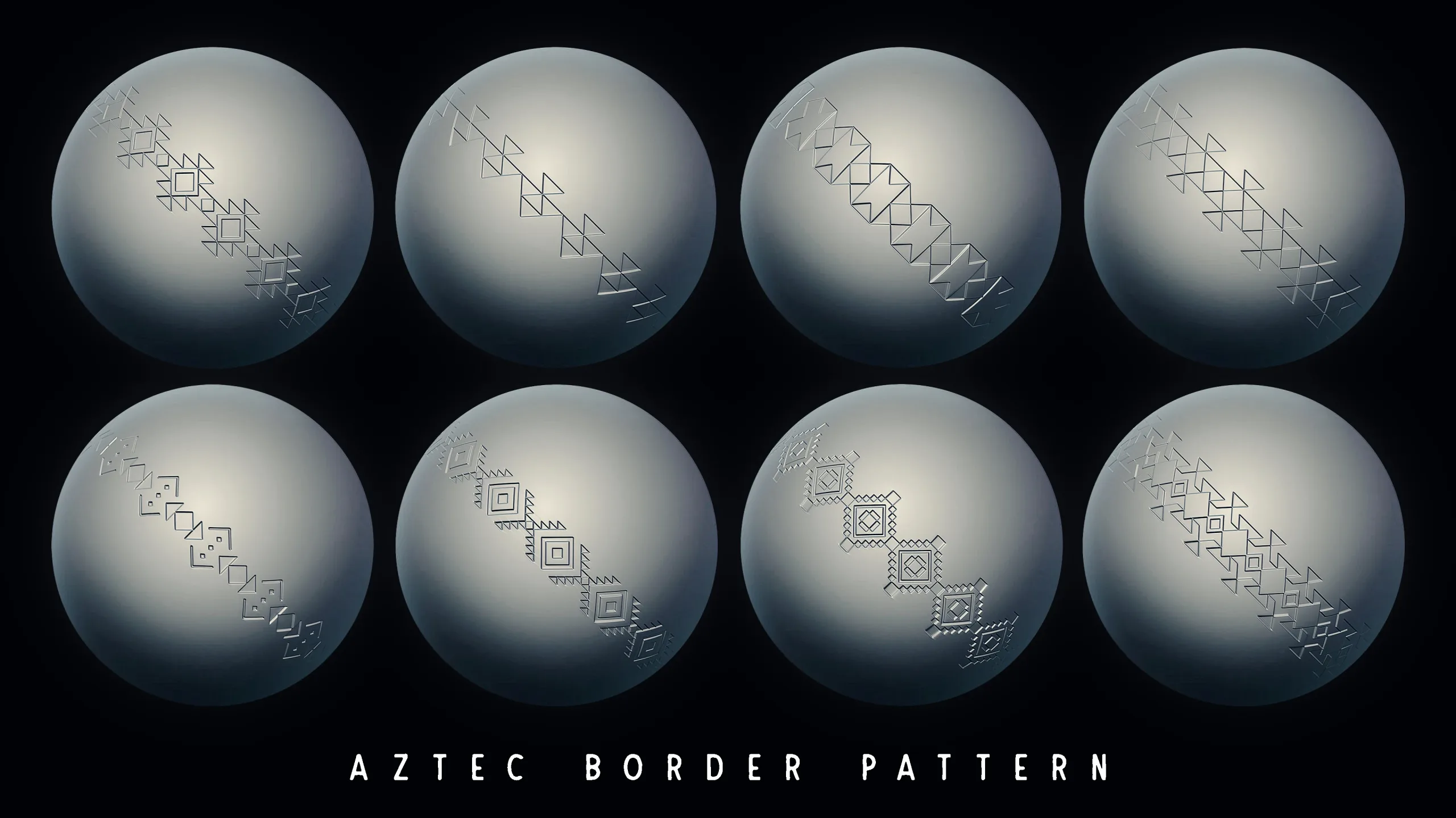 100 Aztec Border Patterns