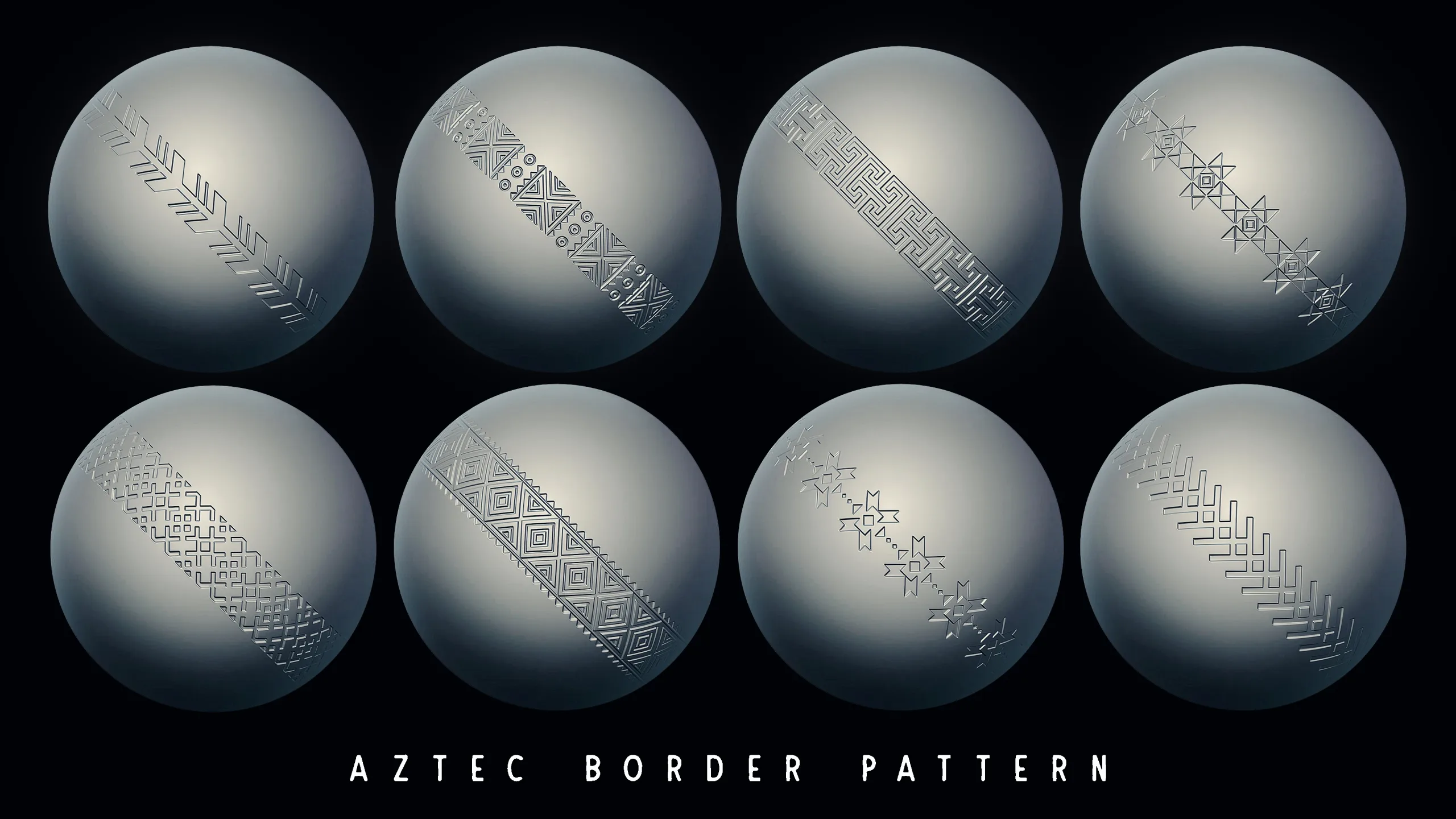 100 Aztec Border Patterns