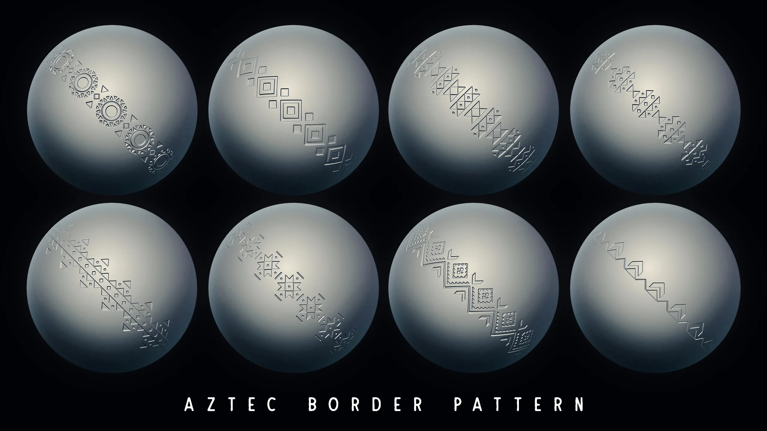 100 Aztec Border Patterns