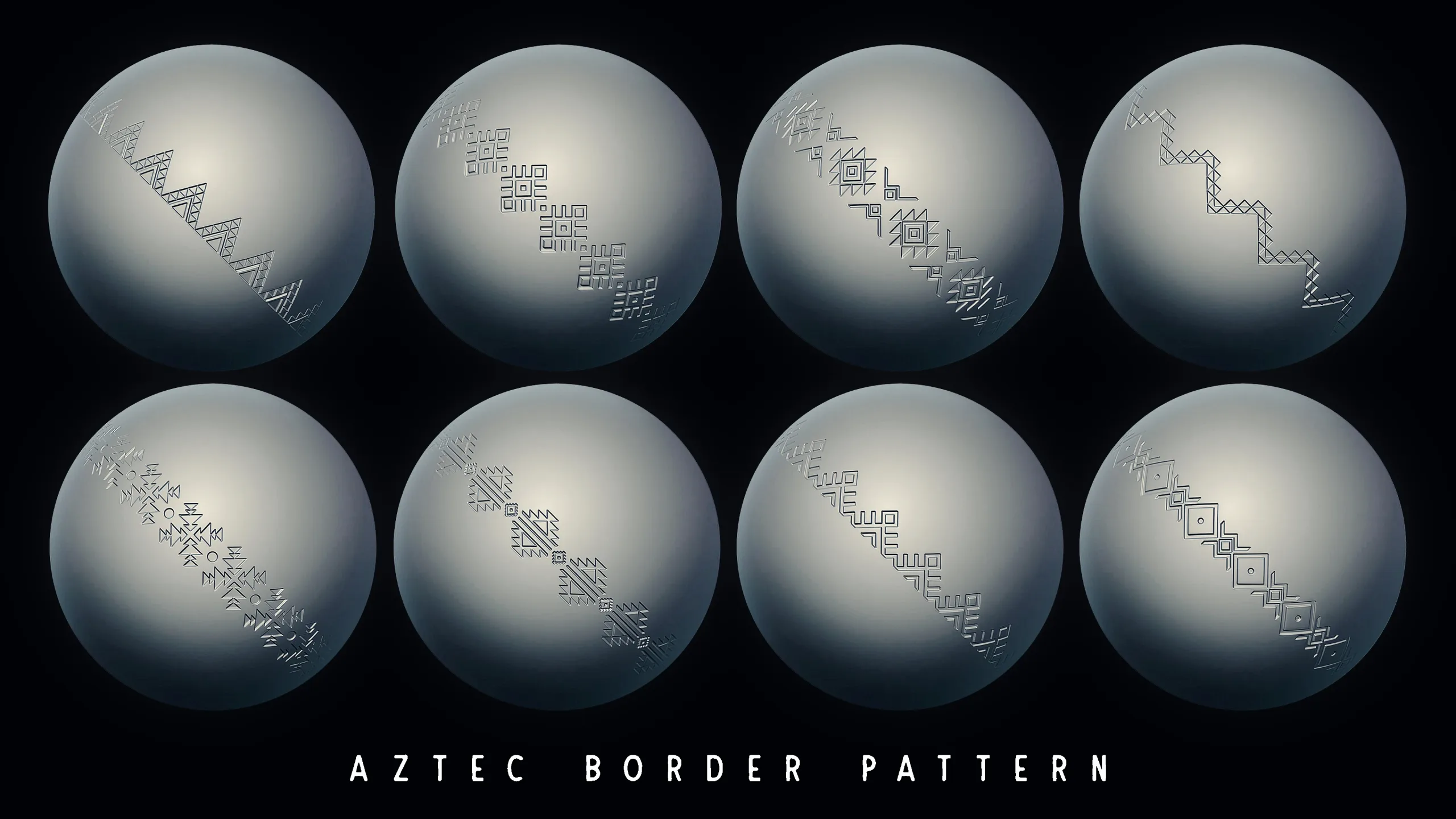 100 Aztec Border Patterns