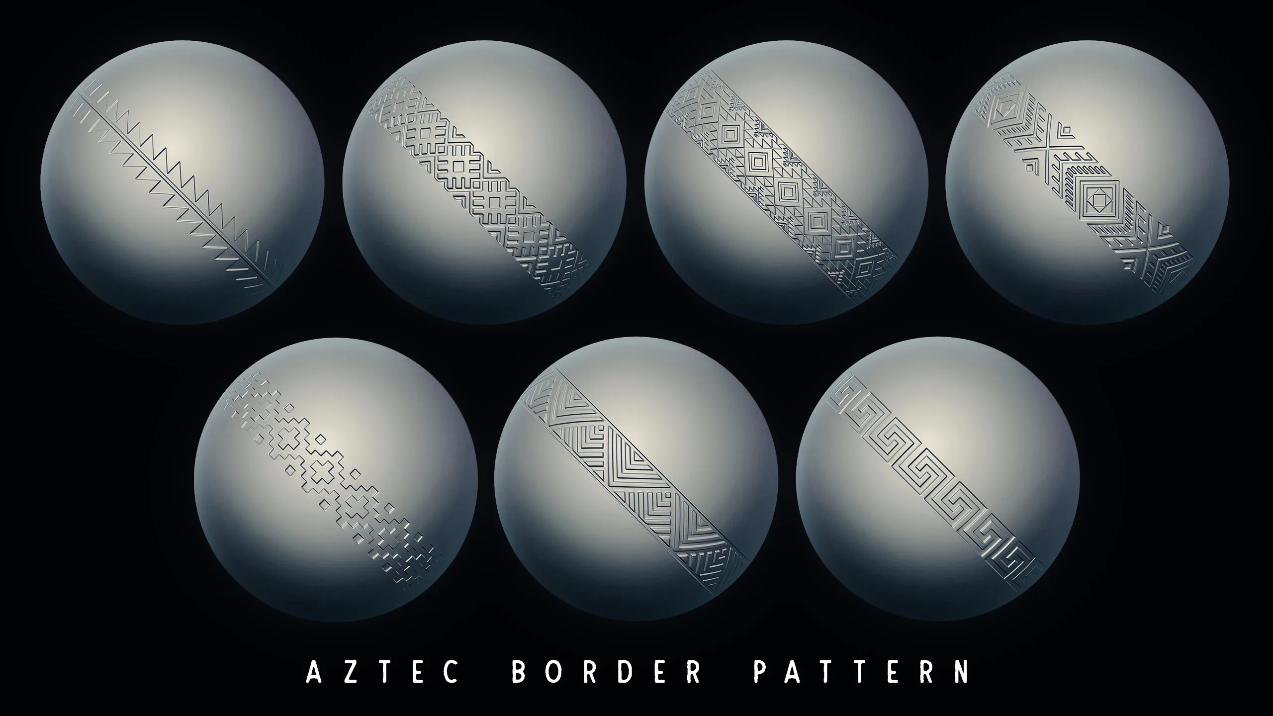 100 Aztec Border Patterns