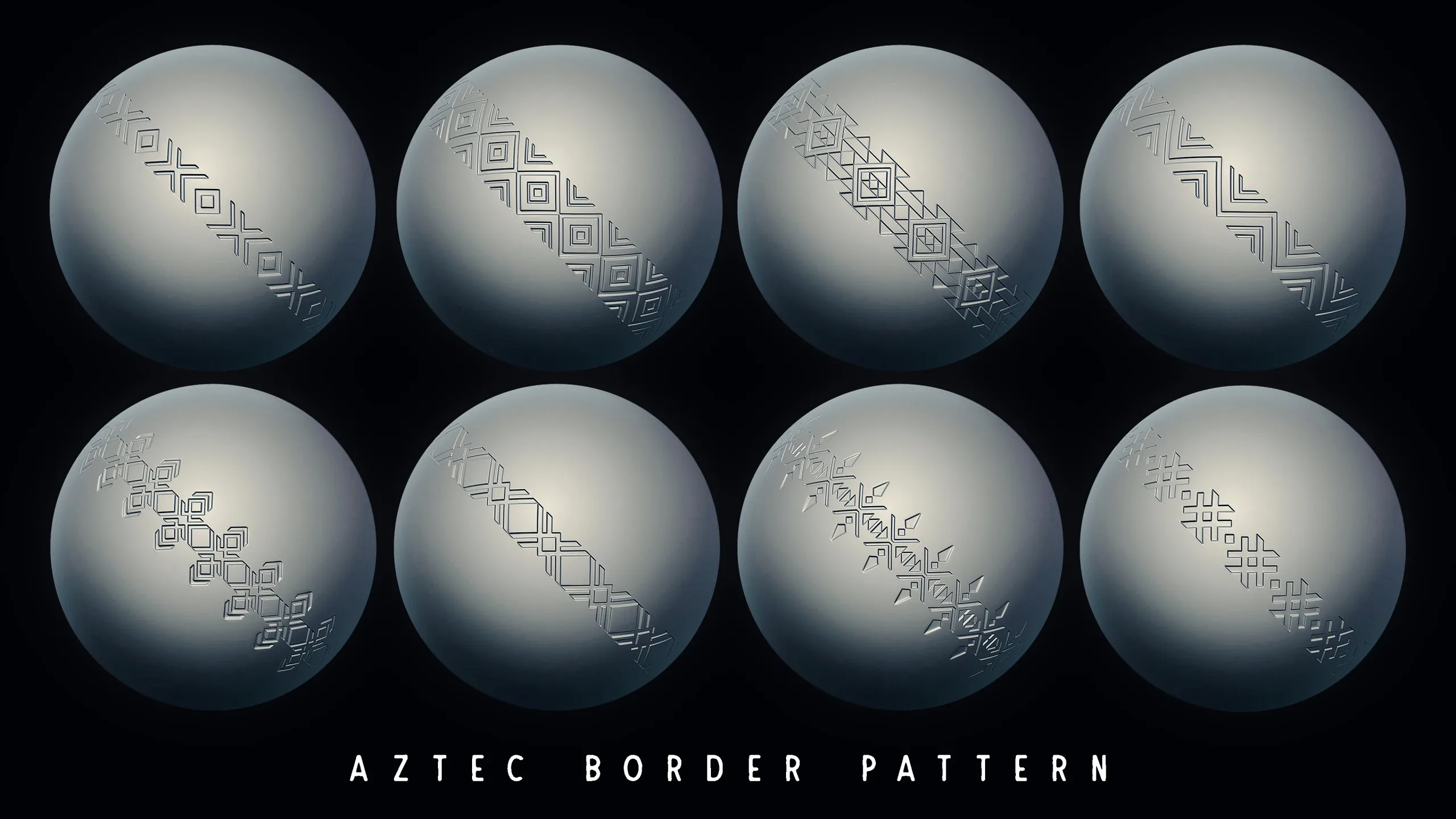 100 Aztec Border Patterns