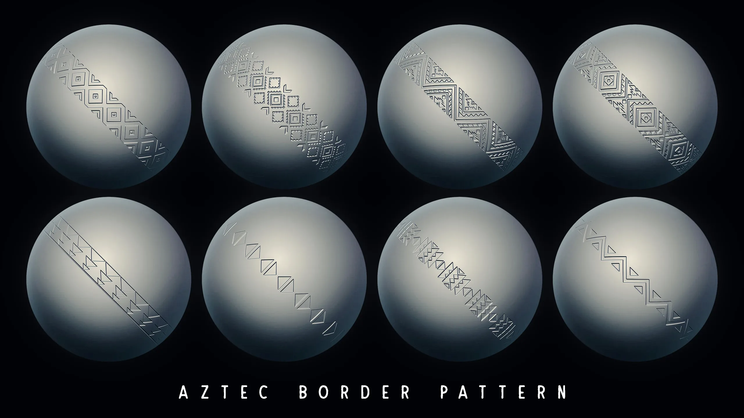 100 Aztec Border Patterns