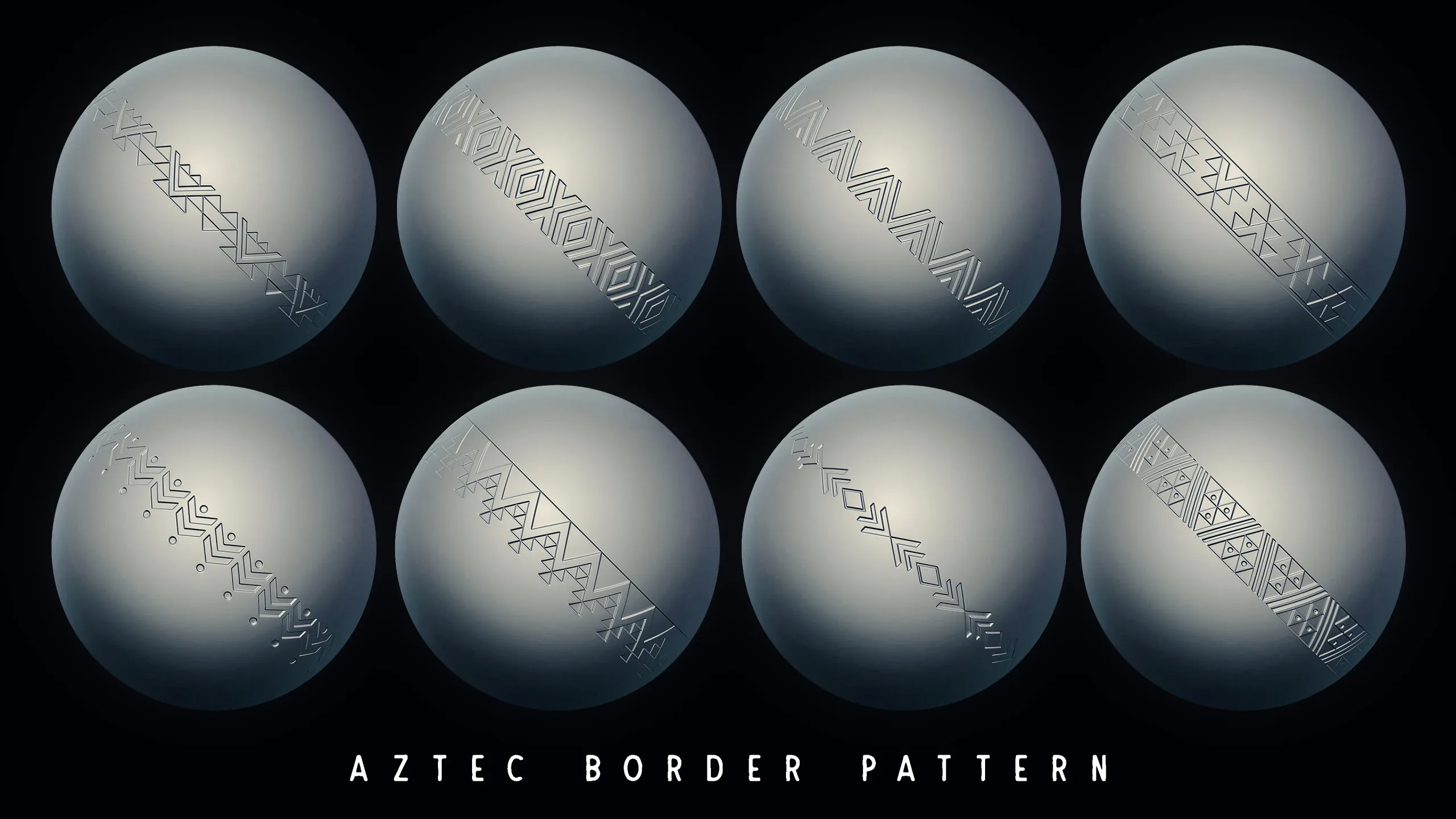 100 Aztec Border Patterns