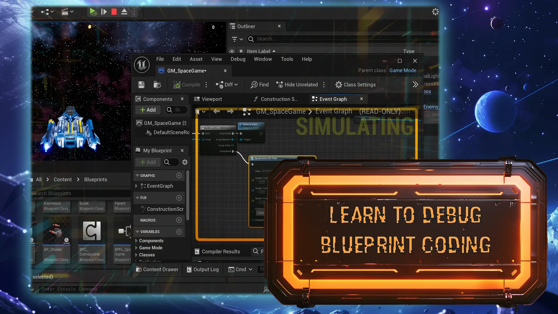 Unreal Engine 5 Blueprints: Step-by-Step Space Shooter Game Development