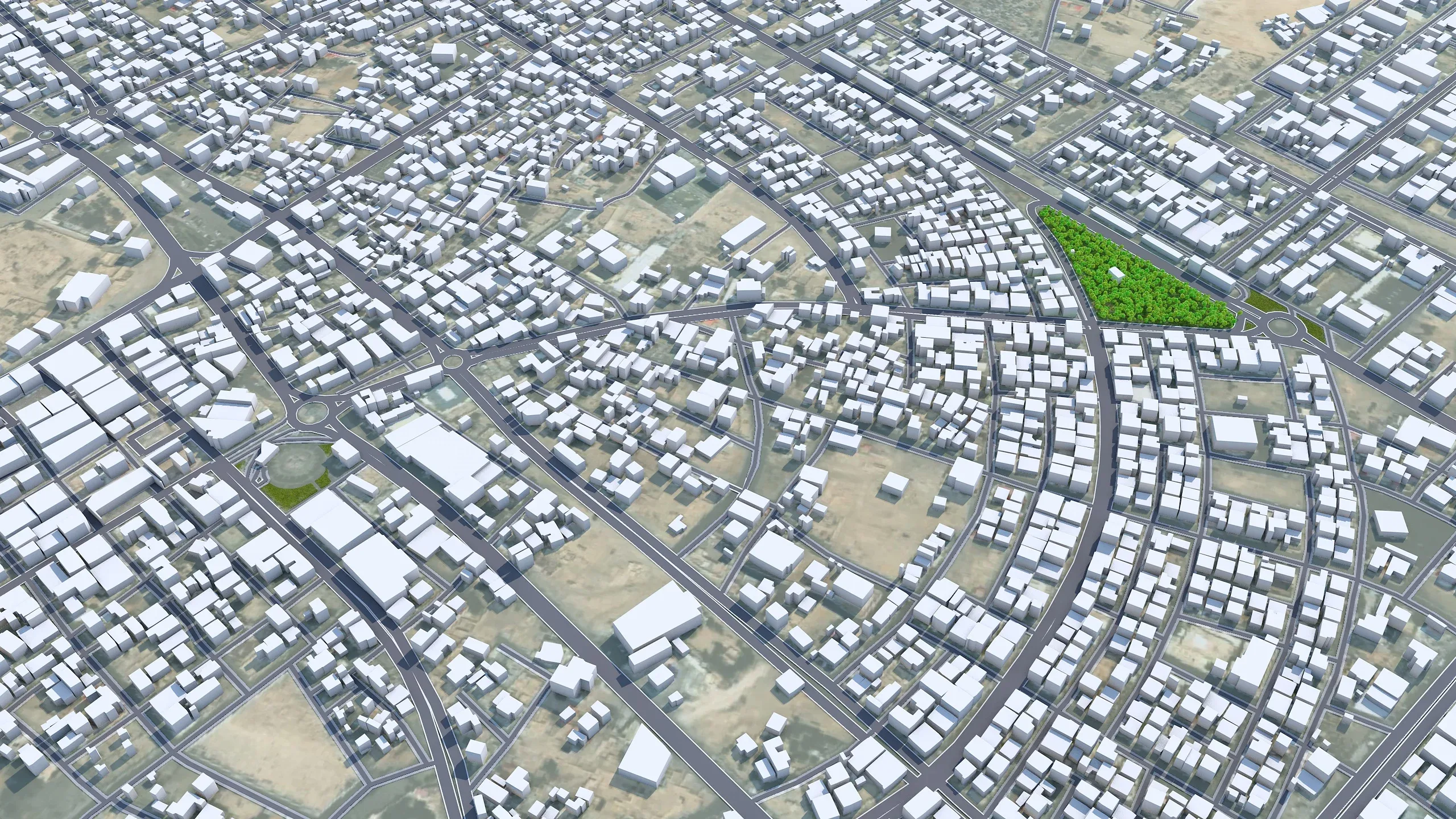 Al Qurayyat city Saudi Arabia 3d model 30km