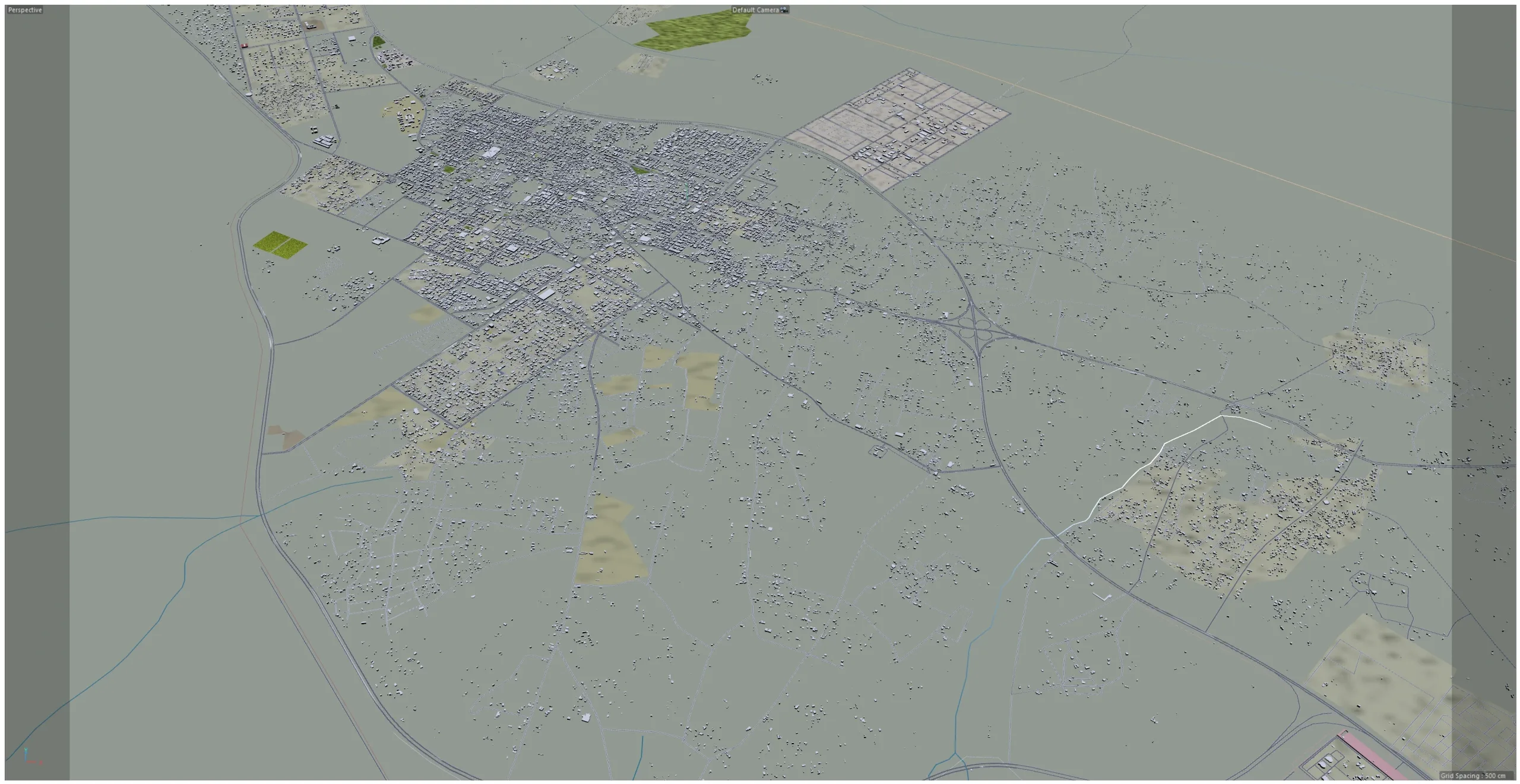 Al Qurayyat city Saudi Arabia 3d model 30km