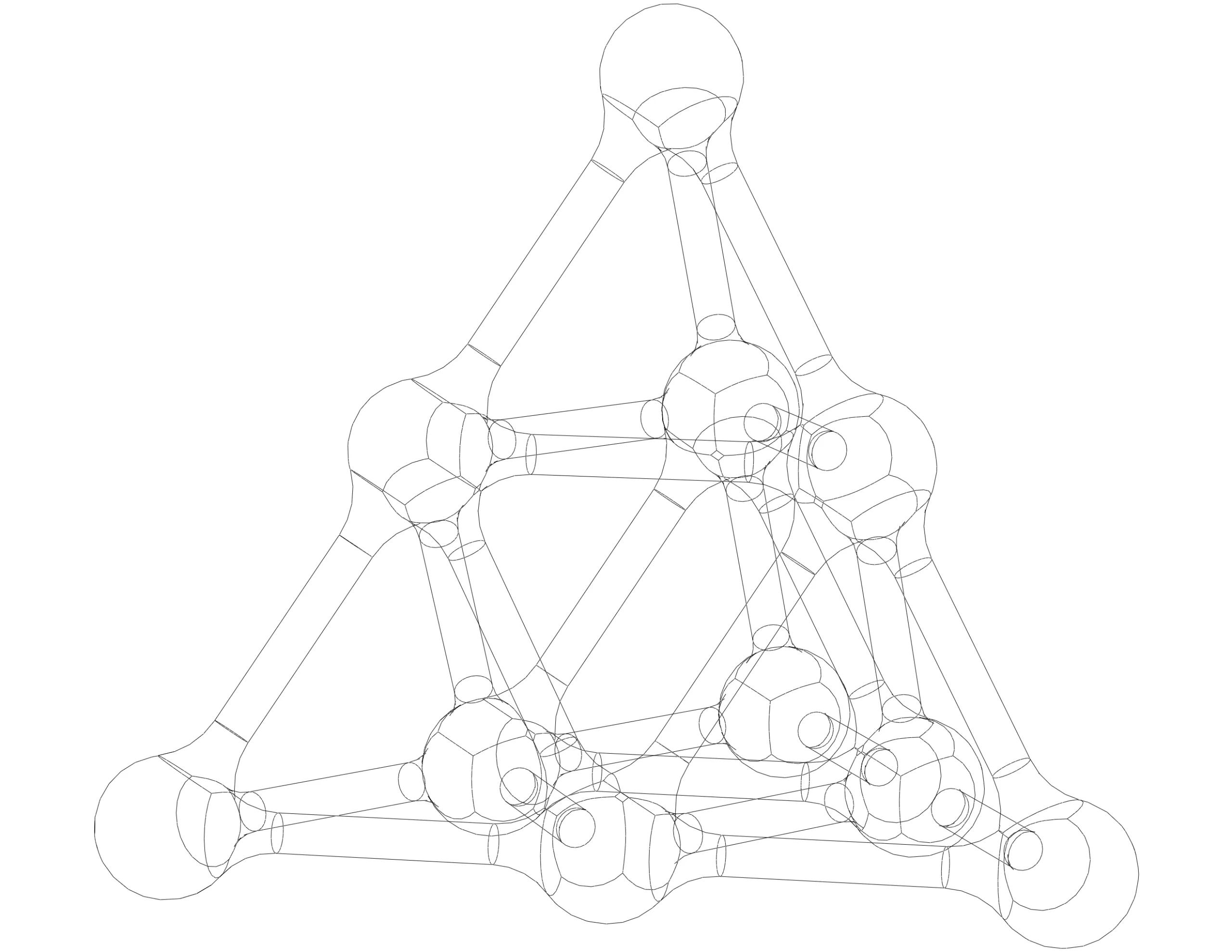 Tetra Structures with Atoms