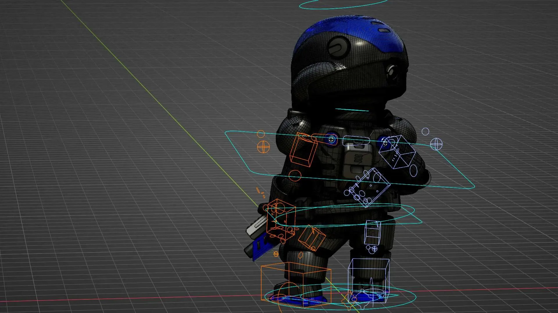 Toon Trooper Alienware Auto-Rig Pro Rigged For Mixamo, Unreal Engine -Unity