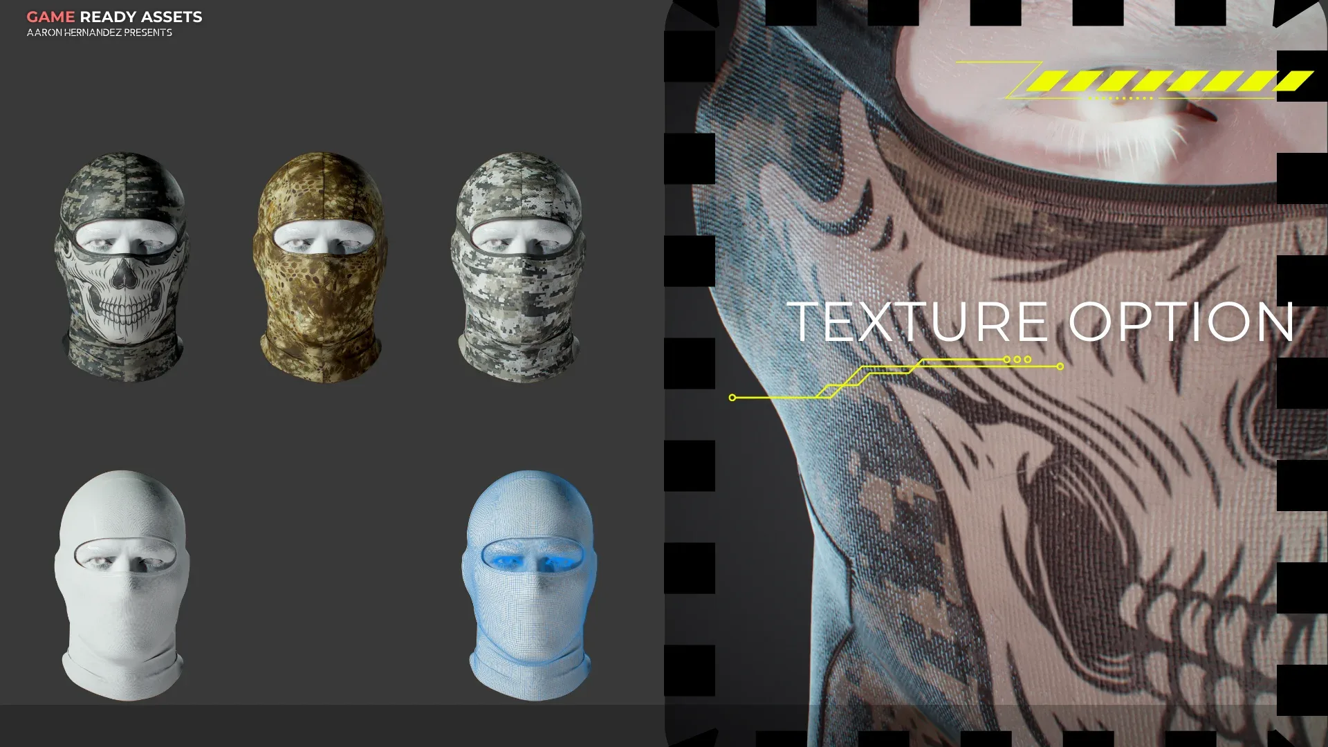 Balaclava 3D Scan PBR Game Assets for DAZ Marvelous Designer OBJ FBX