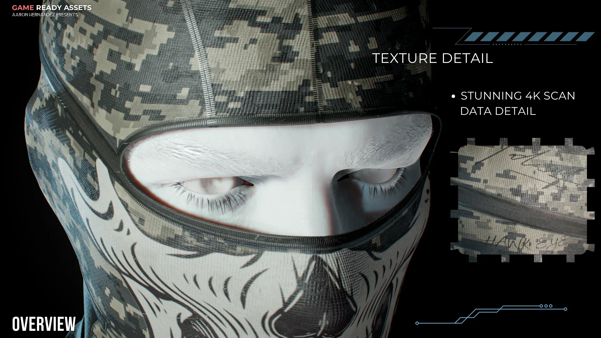 Balaclava 3D Scan PBR Game Assets for DAZ Marvelous Designer OBJ FBX