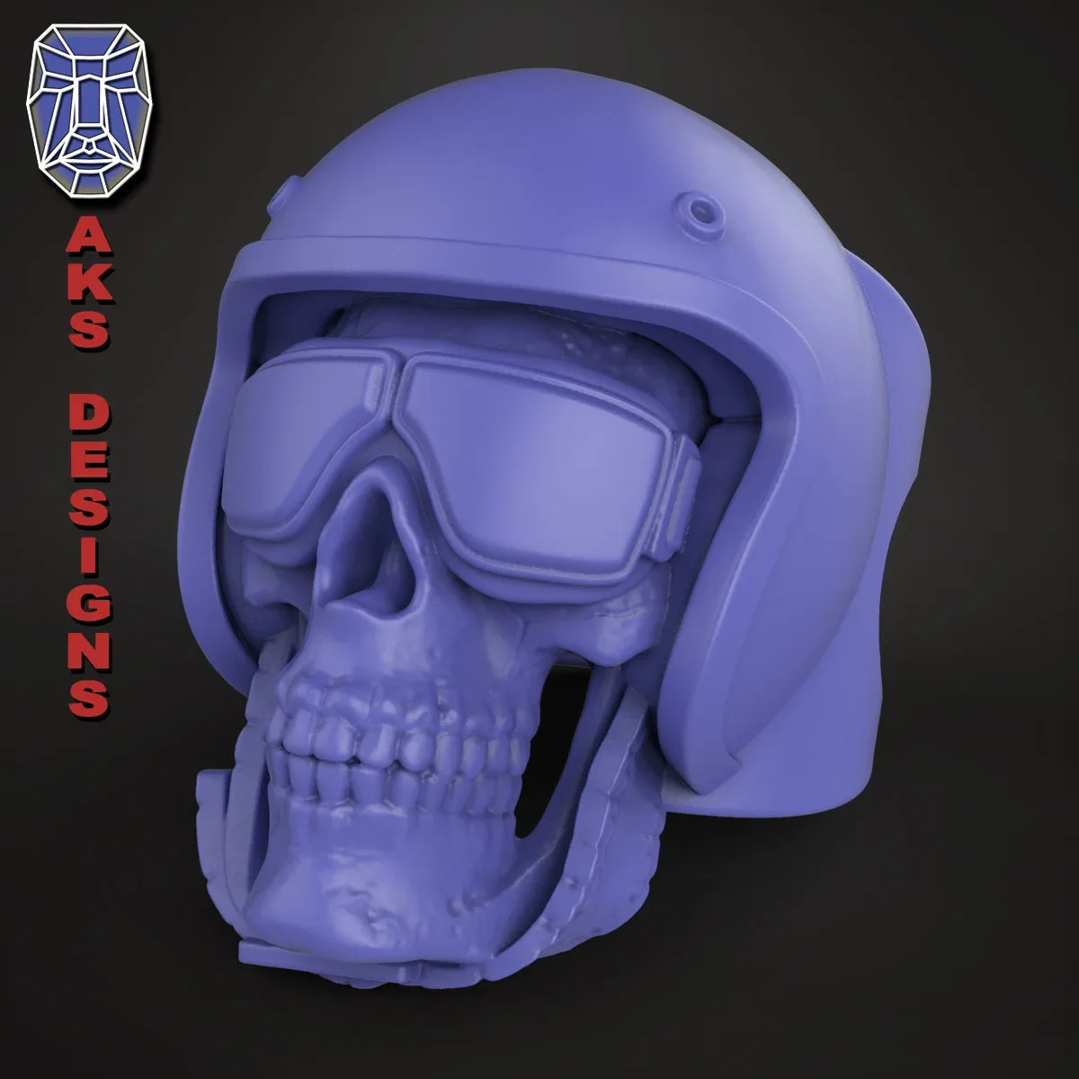 Jewelery Ring Biker Skull 2 STl file 3d print model