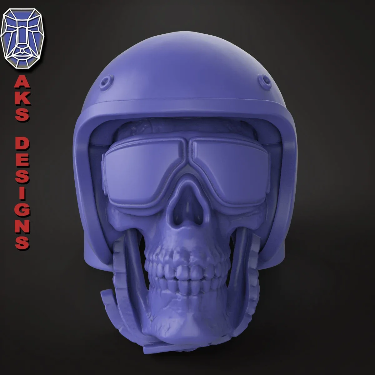 Jewelery Ring Biker Skull 2 STl file 3d print model