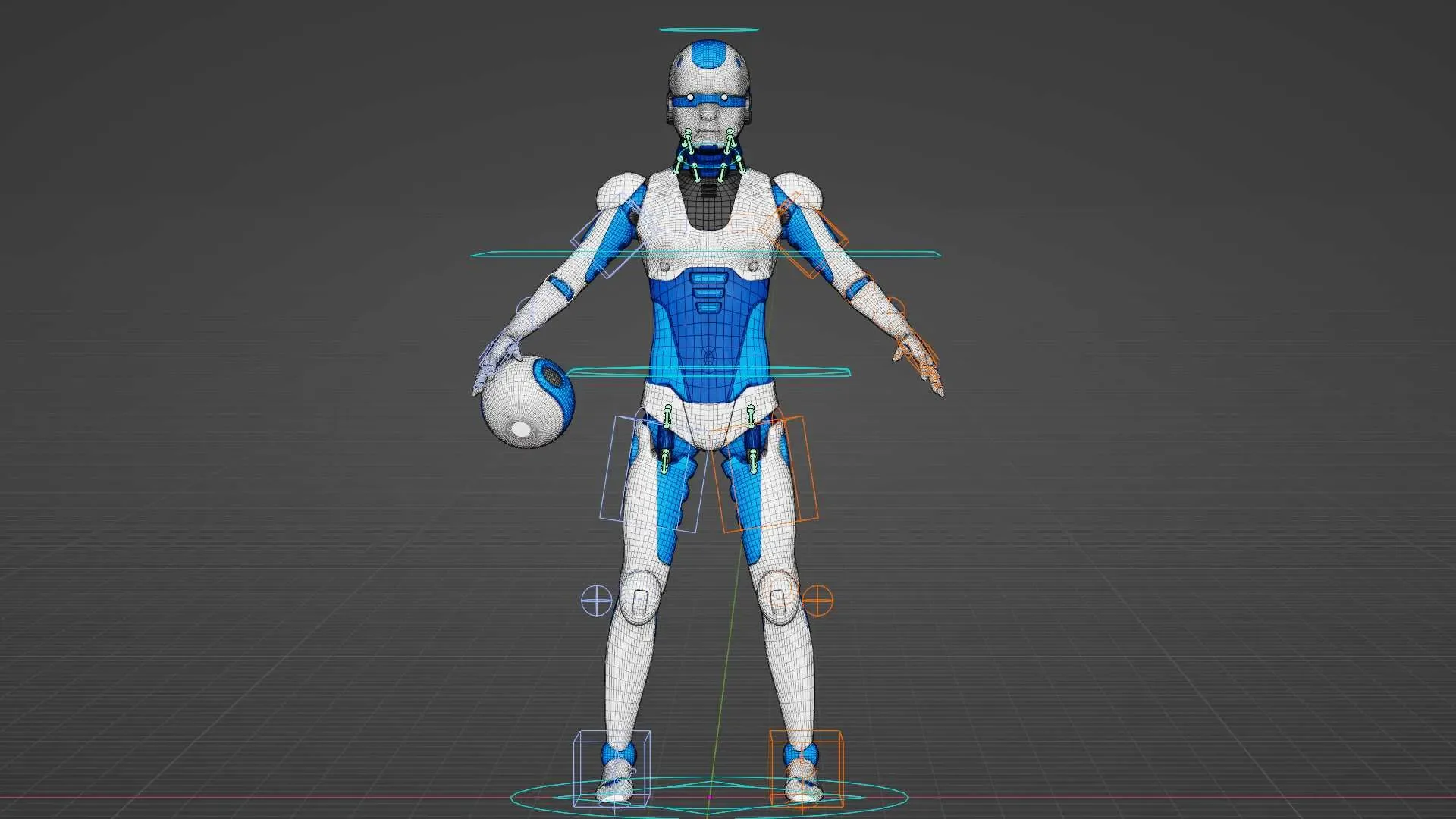 Child Bot V-2 Auto-Rig Pro Rigged For Mixamo, Unreal Engine - Unity